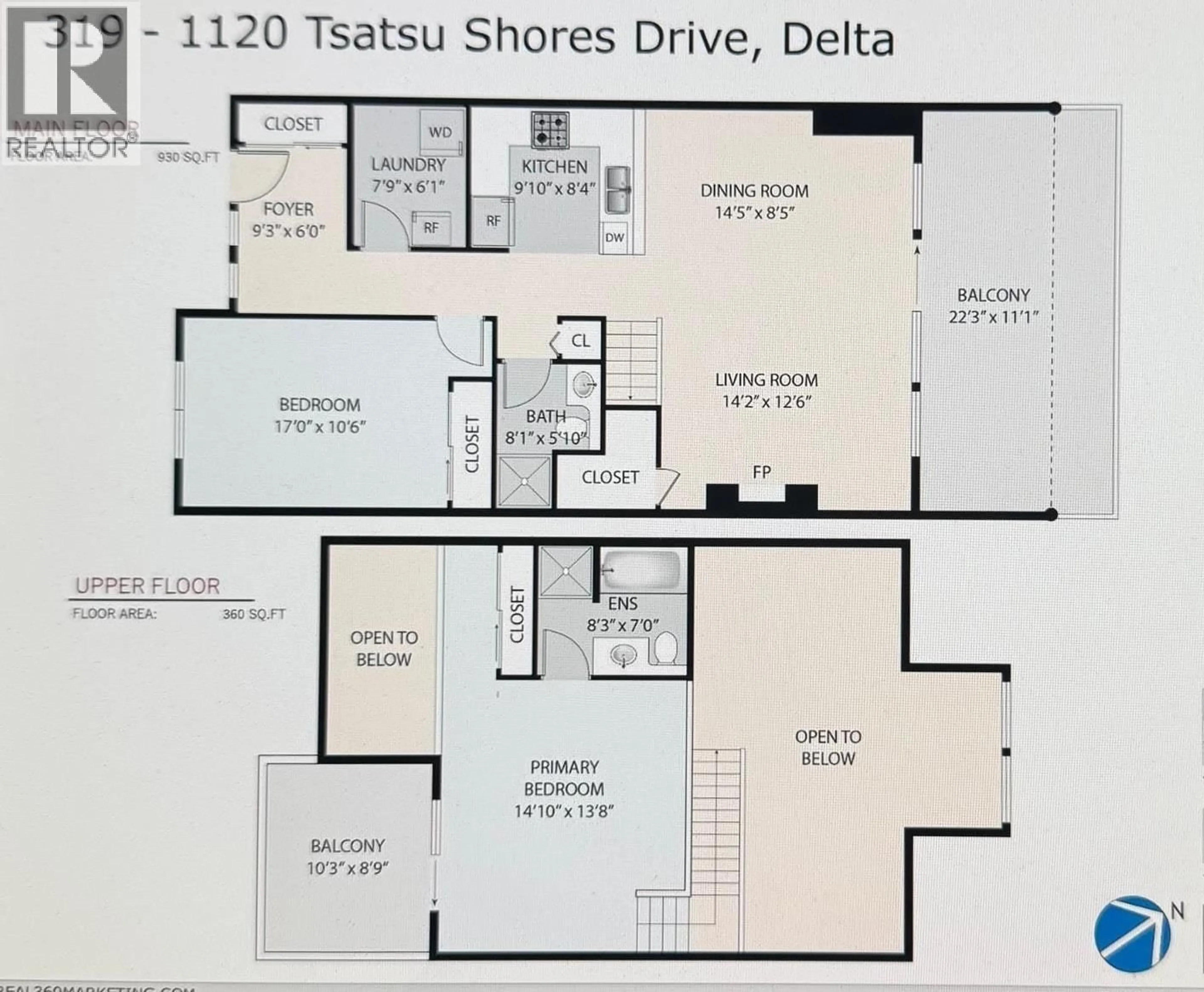 Floor plan for 319 - 1120 TSATSU SHORES DRIVE, Delta British Columbia V4M4G3