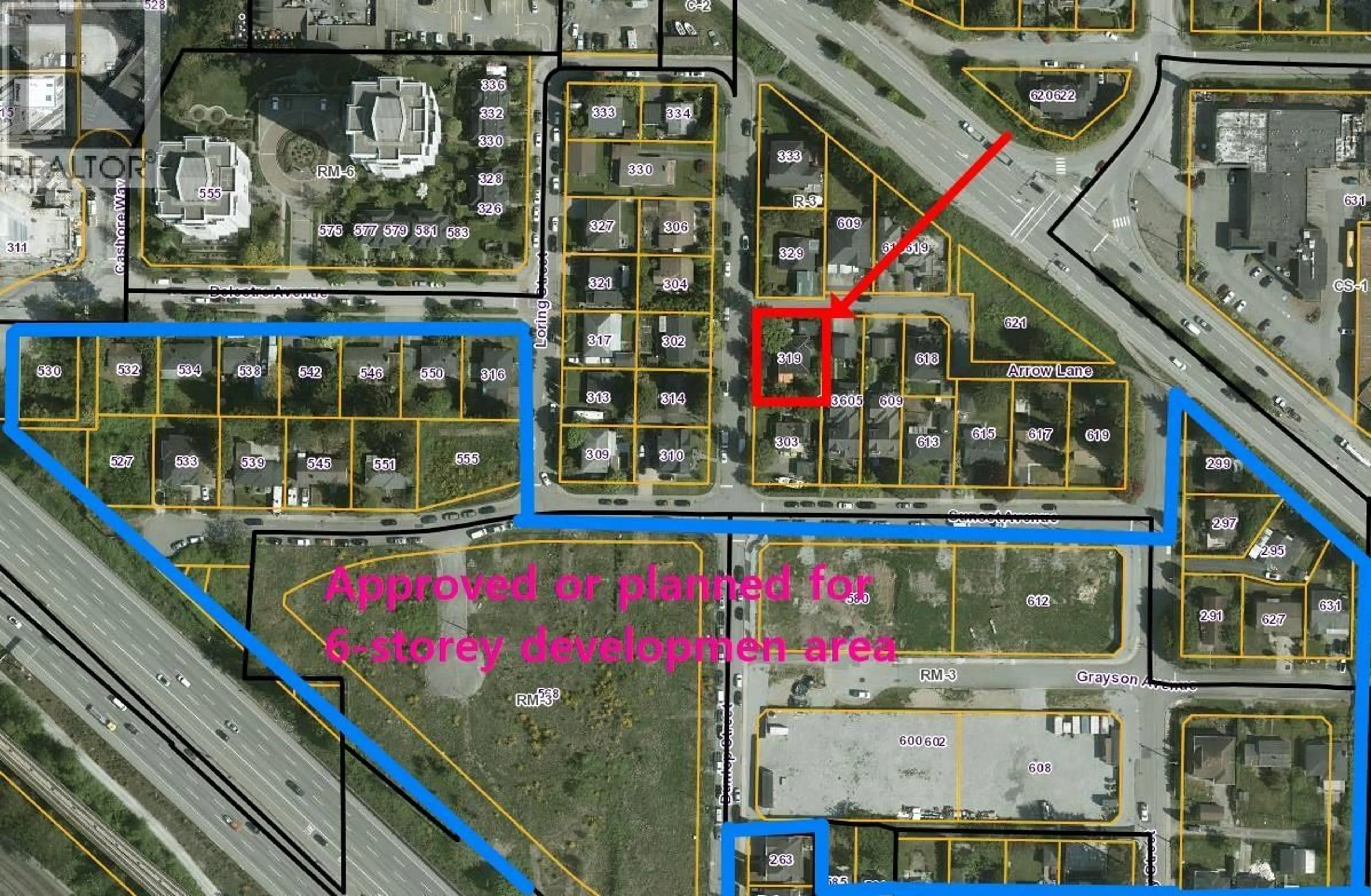 Picture of a map for 319 DUNLOP STREET, Coquitlam British Columbia V3K3X3
