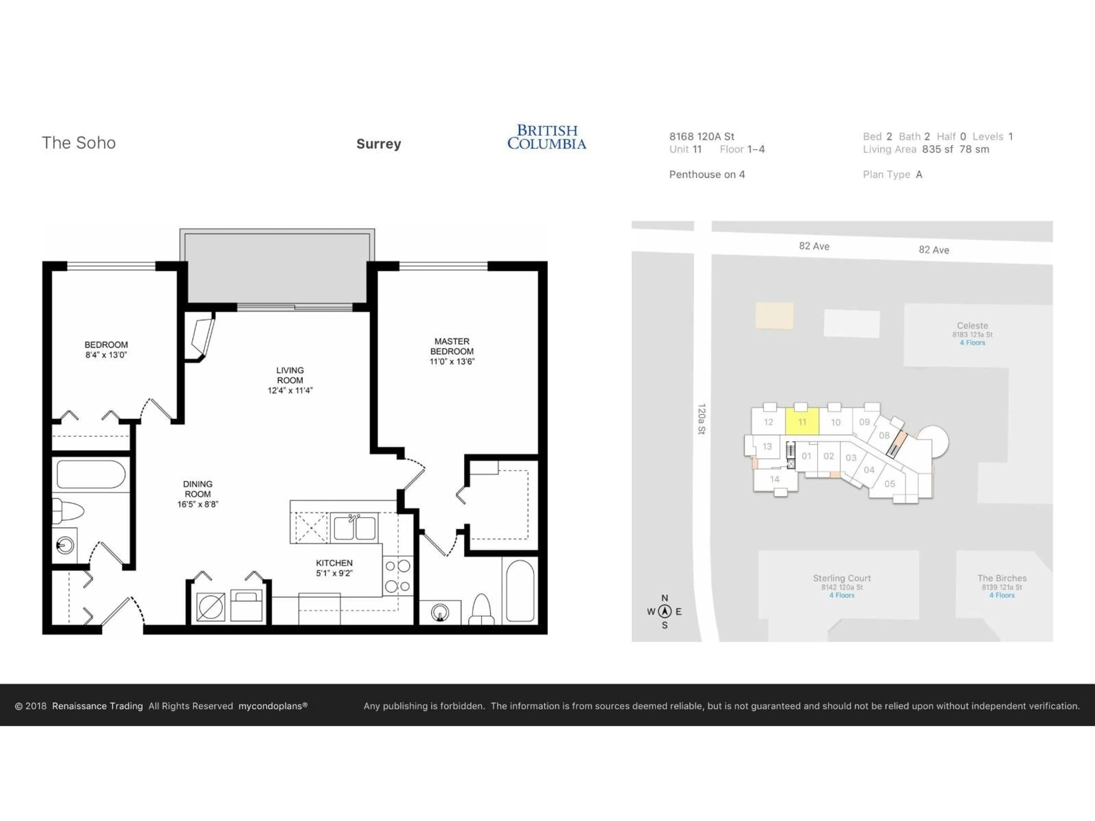 Floor plan for 411 - 8168 120A STREET, Surrey British Columbia V3W3P3