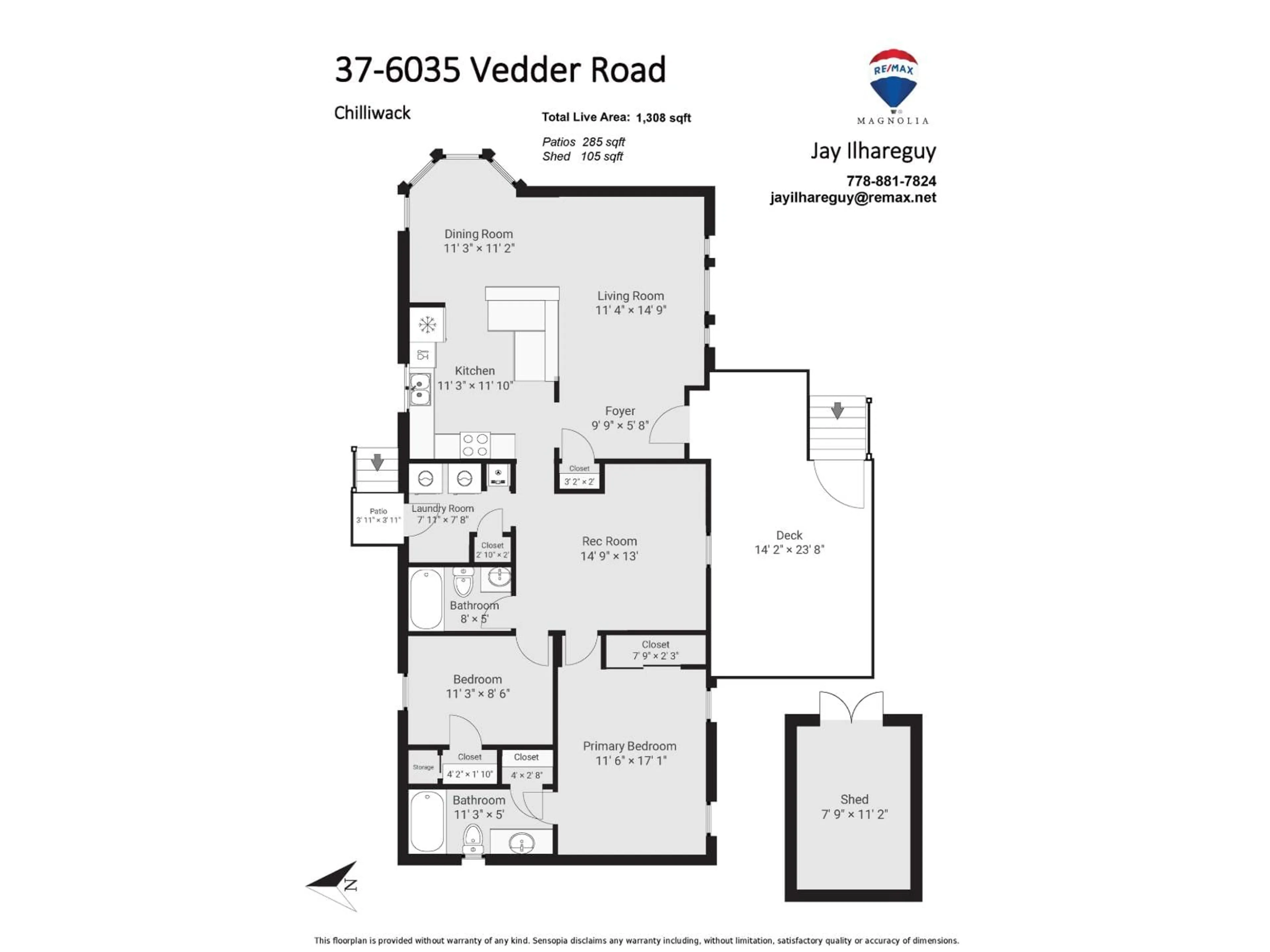 Floor plan for 37 - 6035 VEDDER ROAD, Chilliwack British Columbia V2R1E5