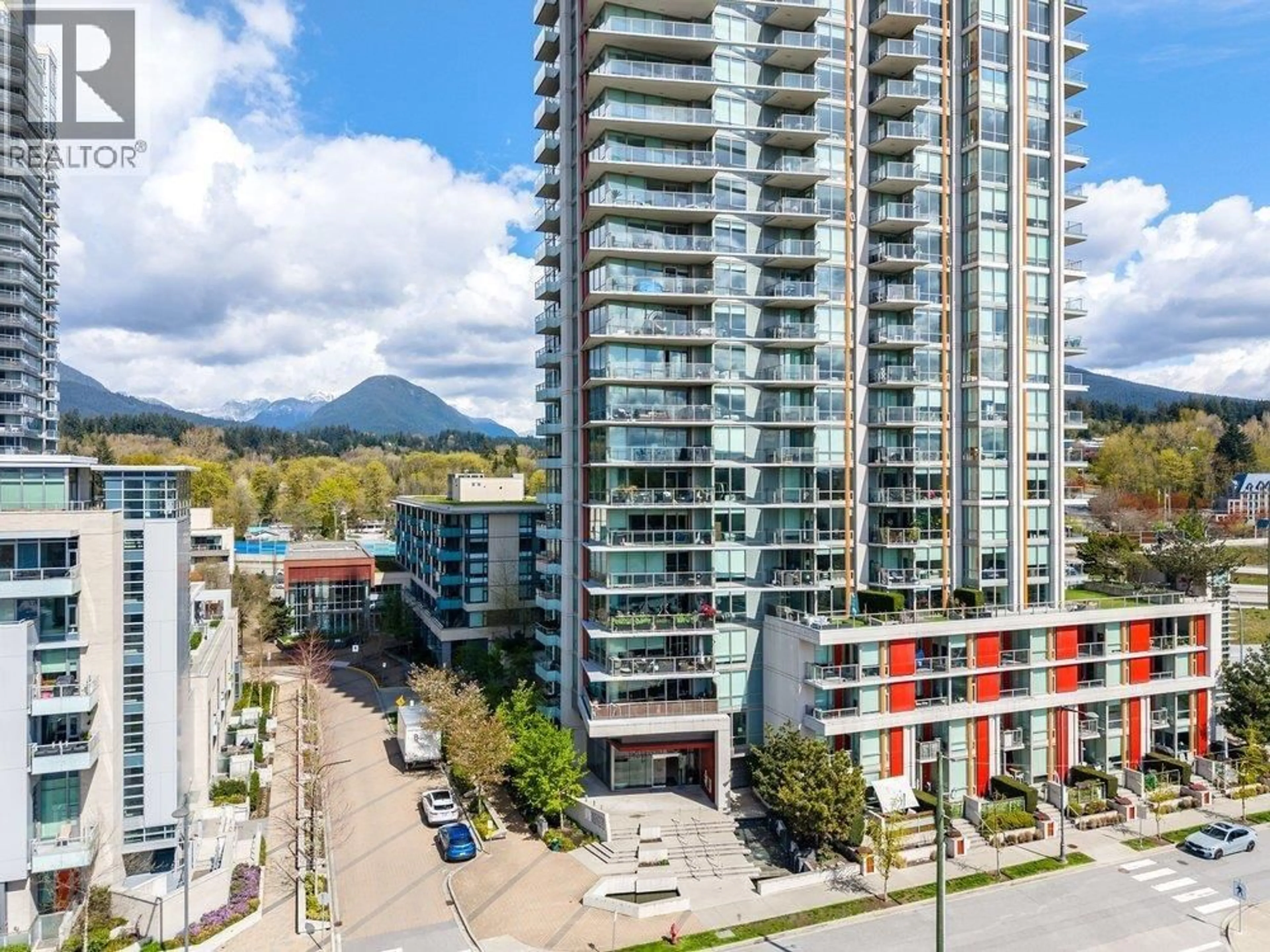 A pic from outside/outdoor area/front of a property/back of a property/a pic from drone, city buildings view from balcony for 602 - 1550 FERN STREET, North Vancouver British Columbia V7J0A9