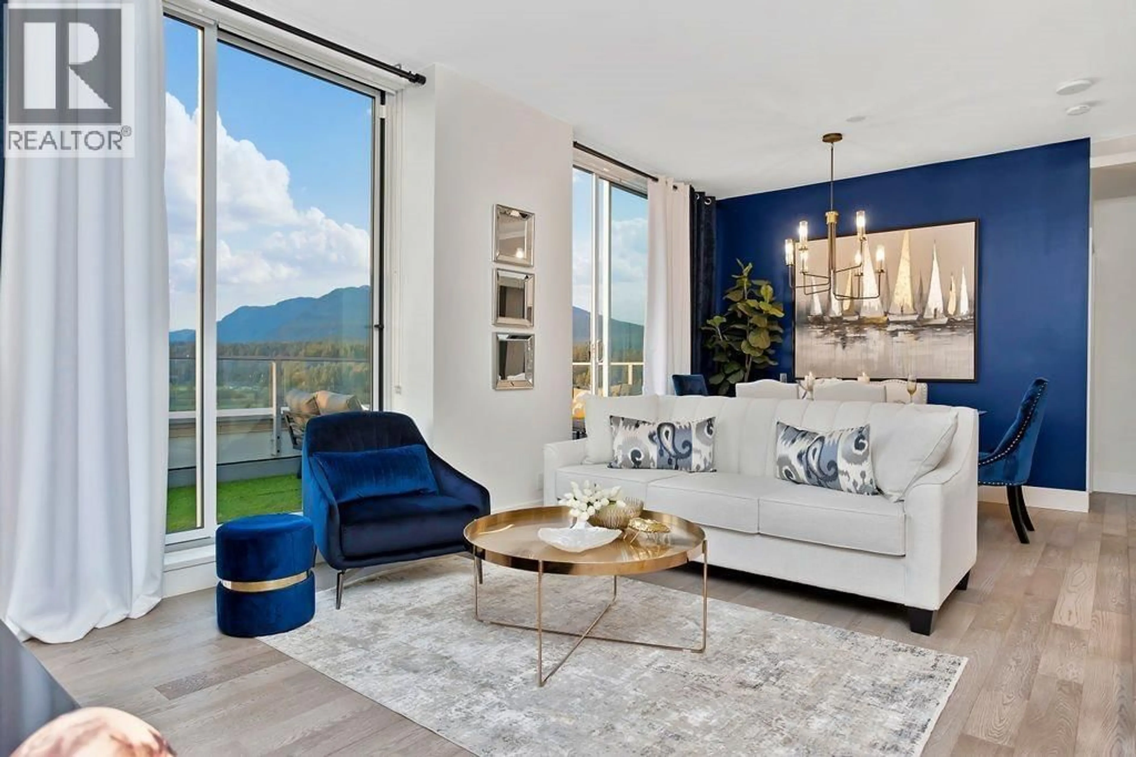 Living room with furniture, unknown for 2801 - 680 SEYLYNN CRESCENT, North Vancouver British Columbia V7J0B5