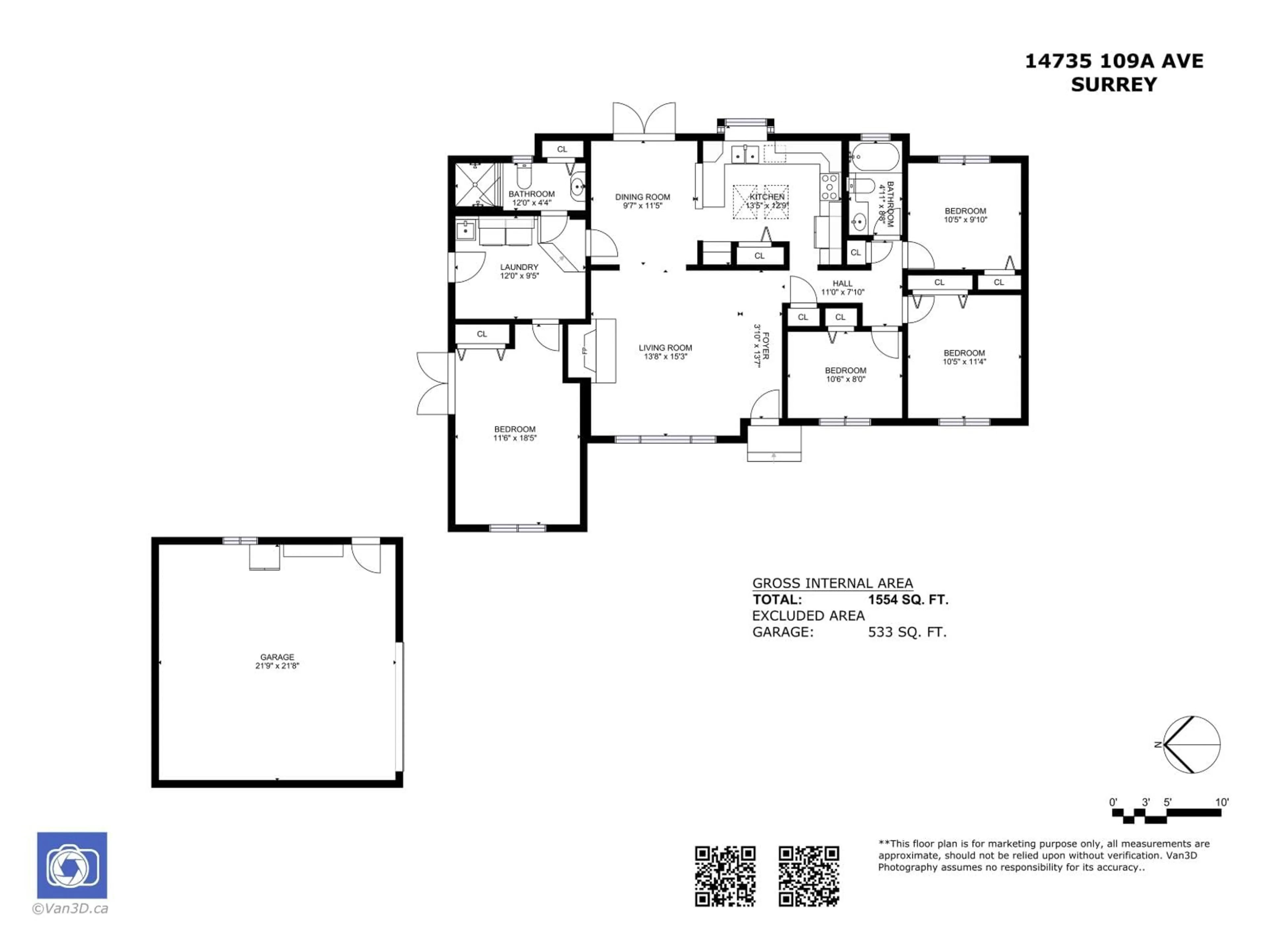 Floor plan for 14735 109A AVENUE, Surrey British Columbia V3R1Y7