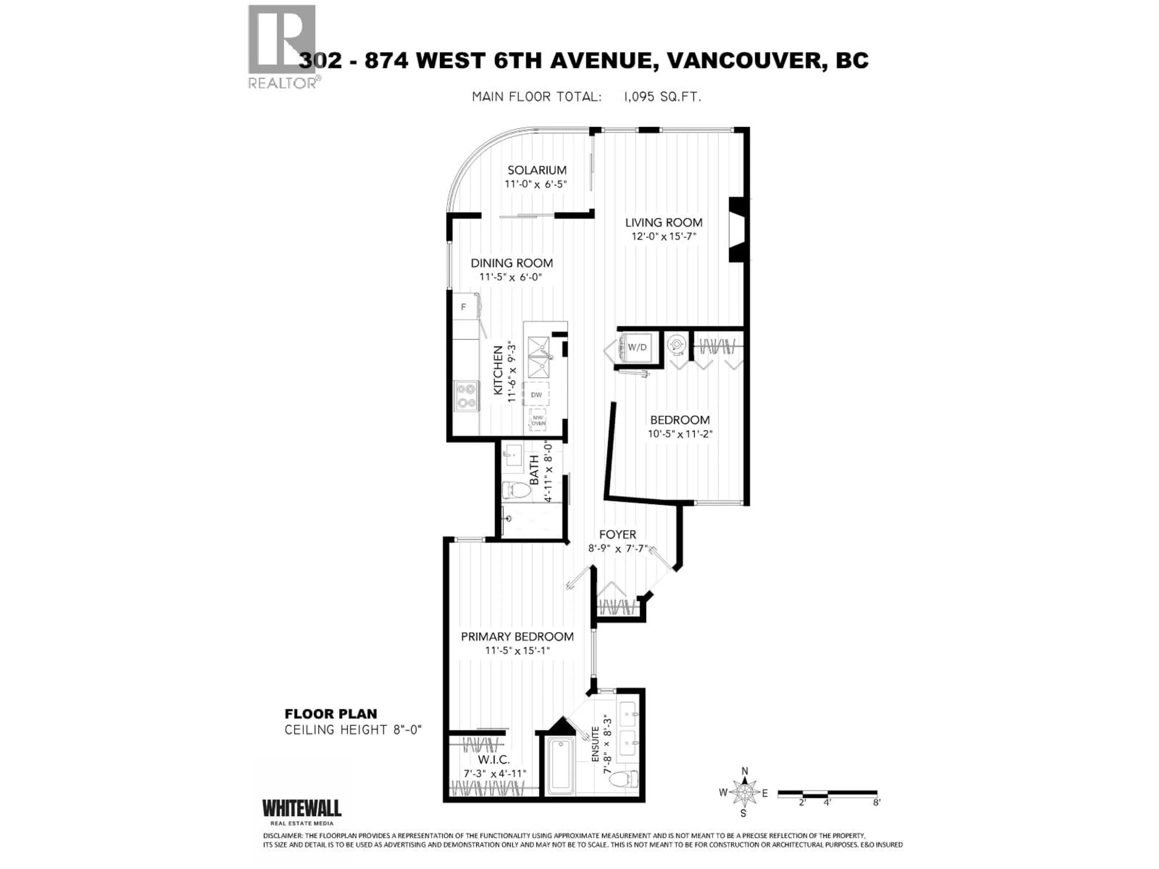 Floor plan for 302 - 874 6TH AVENUE, Vancouver British Columbia V5Z1A6