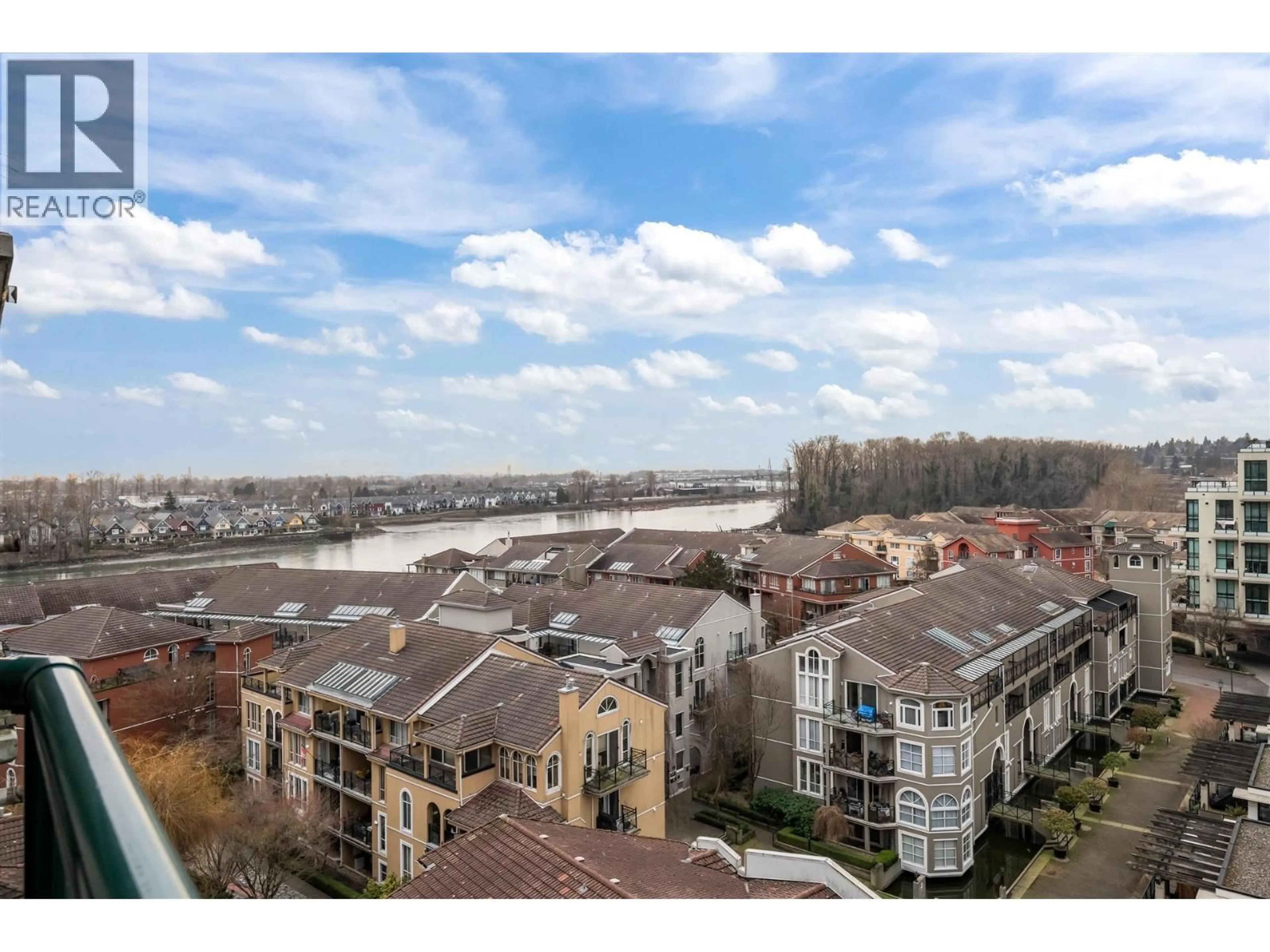 A pic from outside/outdoor area/front of a property/back of a property/a pic from drone, water/lake/river/ocean view for 1006 - 10 LAGUNA COURT, New Westminster British Columbia V3M6W3