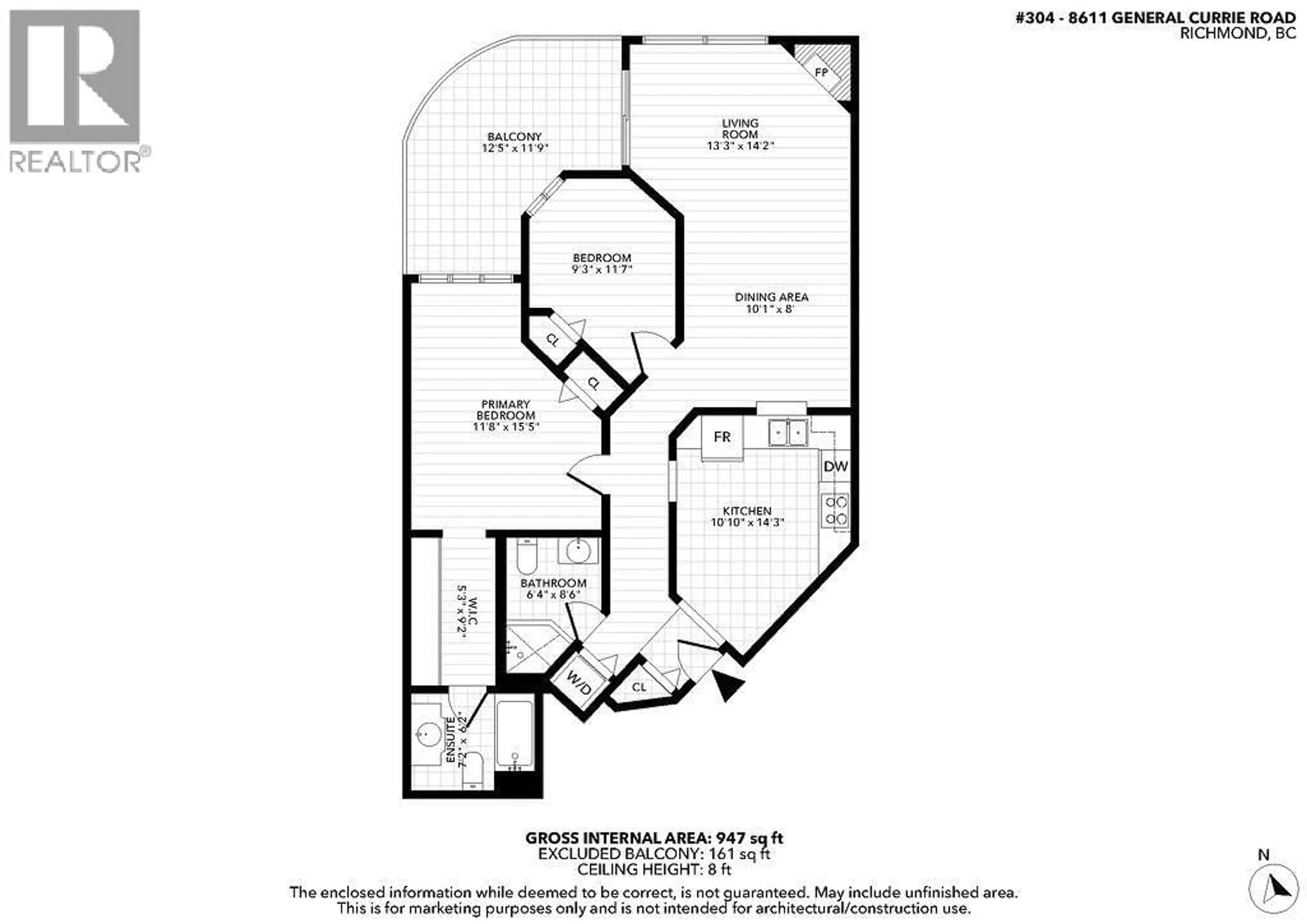 Floor plan for 304 - 8611 GENERAL CURRIE ROAD, Richmond British Columbia V6Y3W4