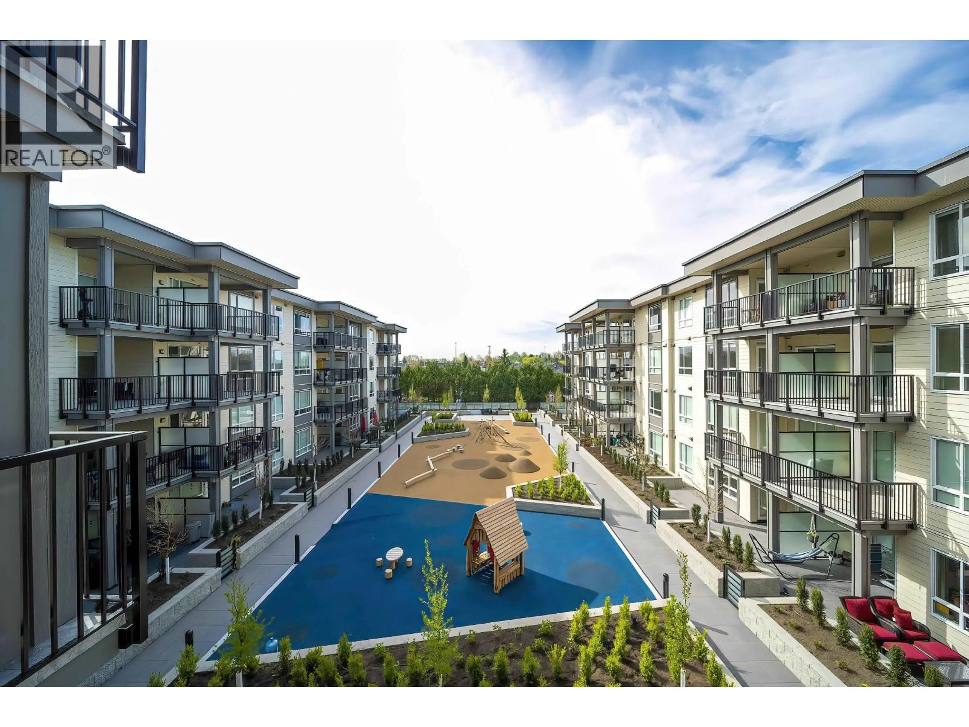 A pic from outside/outdoor area/front of a property/back of a property/a pic from drone, city buildings view from balcony for 303 - 23200 GILLEY ROAD, Richmond British Columbia V6V0C7