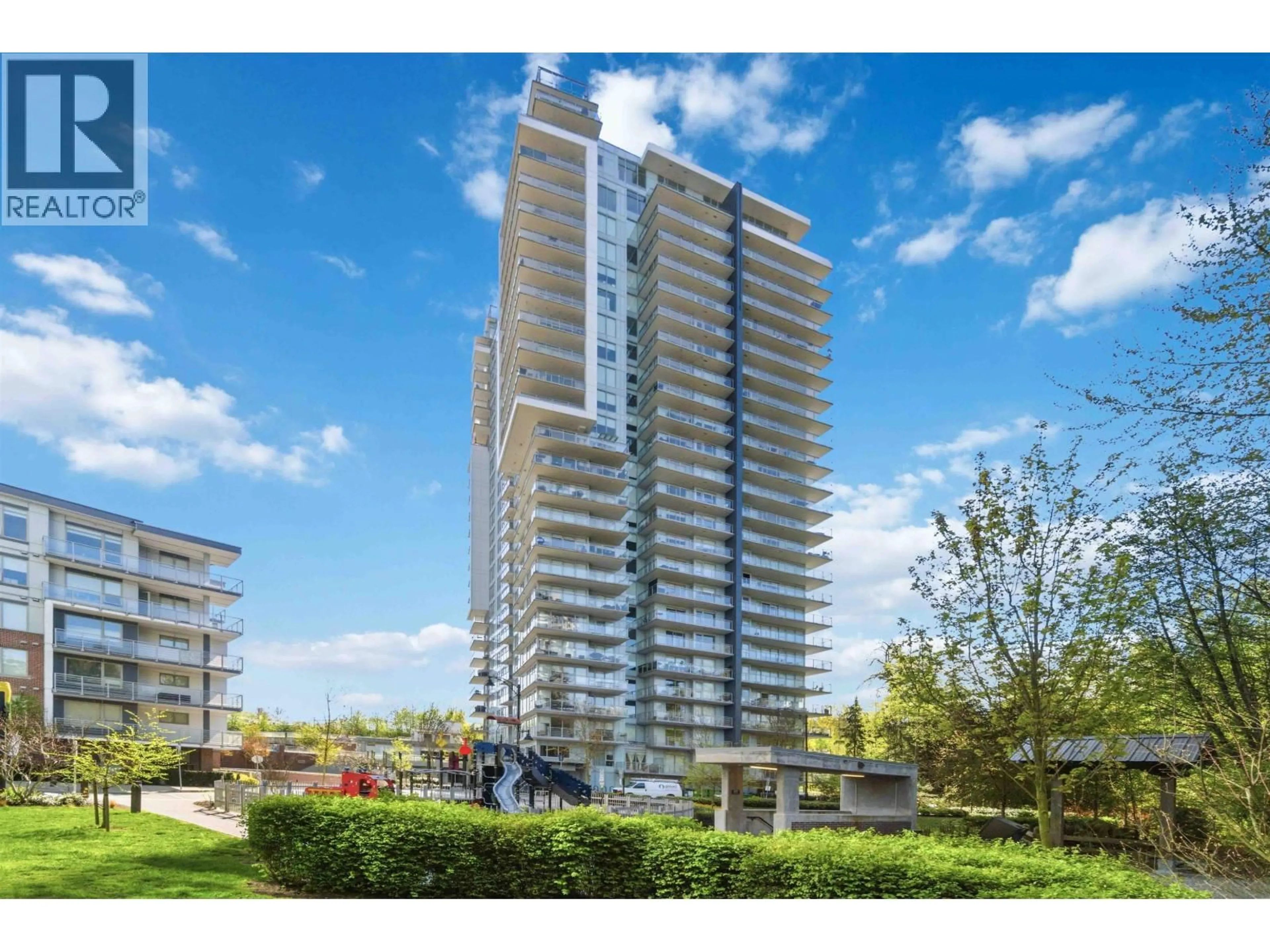 A pic from outside/outdoor area/front of a property/back of a property/a pic from drone, building for 1307 - 308 MORRISSEY ROAD, Port Moody British Columbia V3H0M2