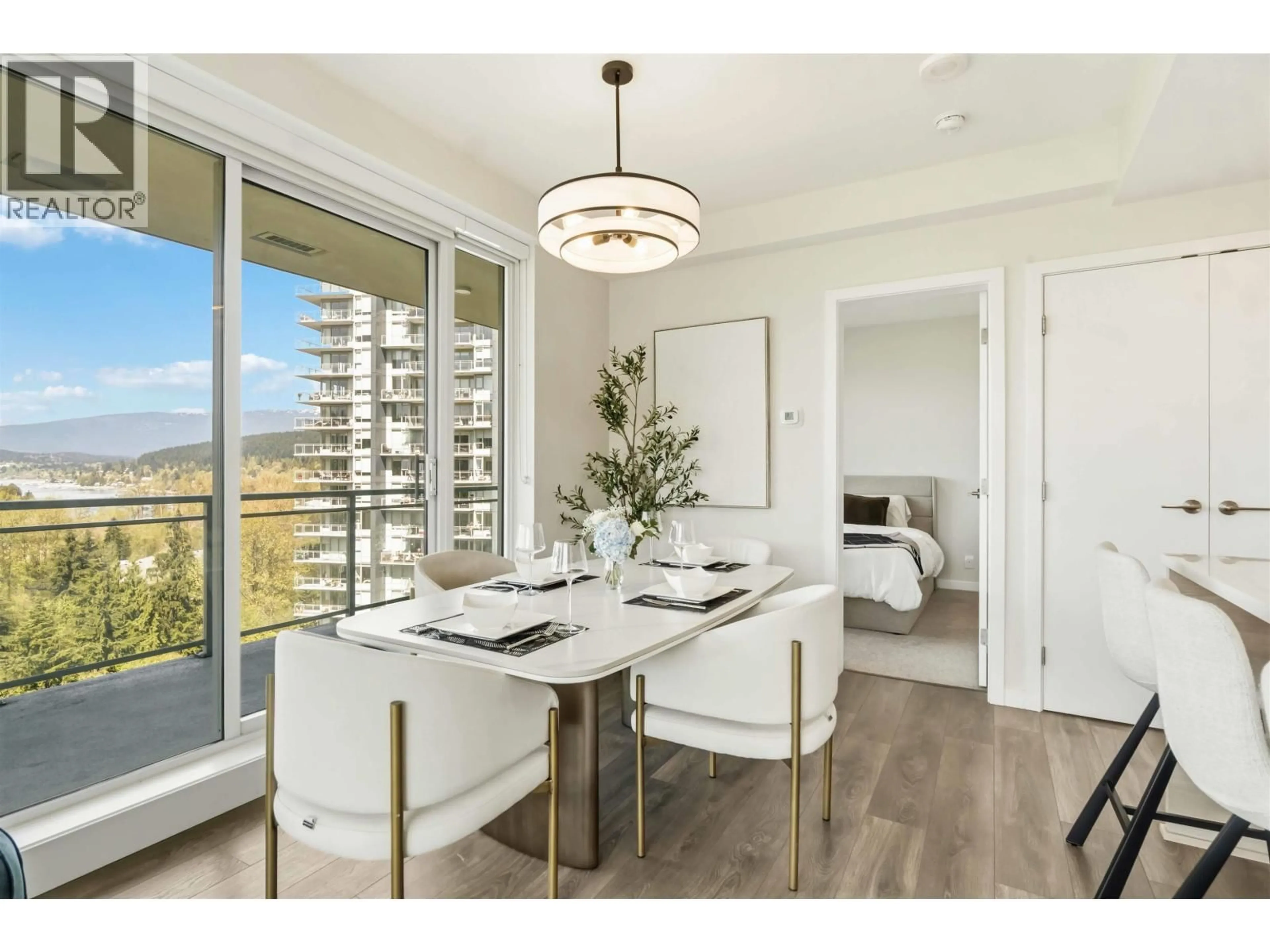 Dining room, wood/laminate floor for 1307 - 308 MORRISSEY ROAD, Port Moody British Columbia V3H0M2