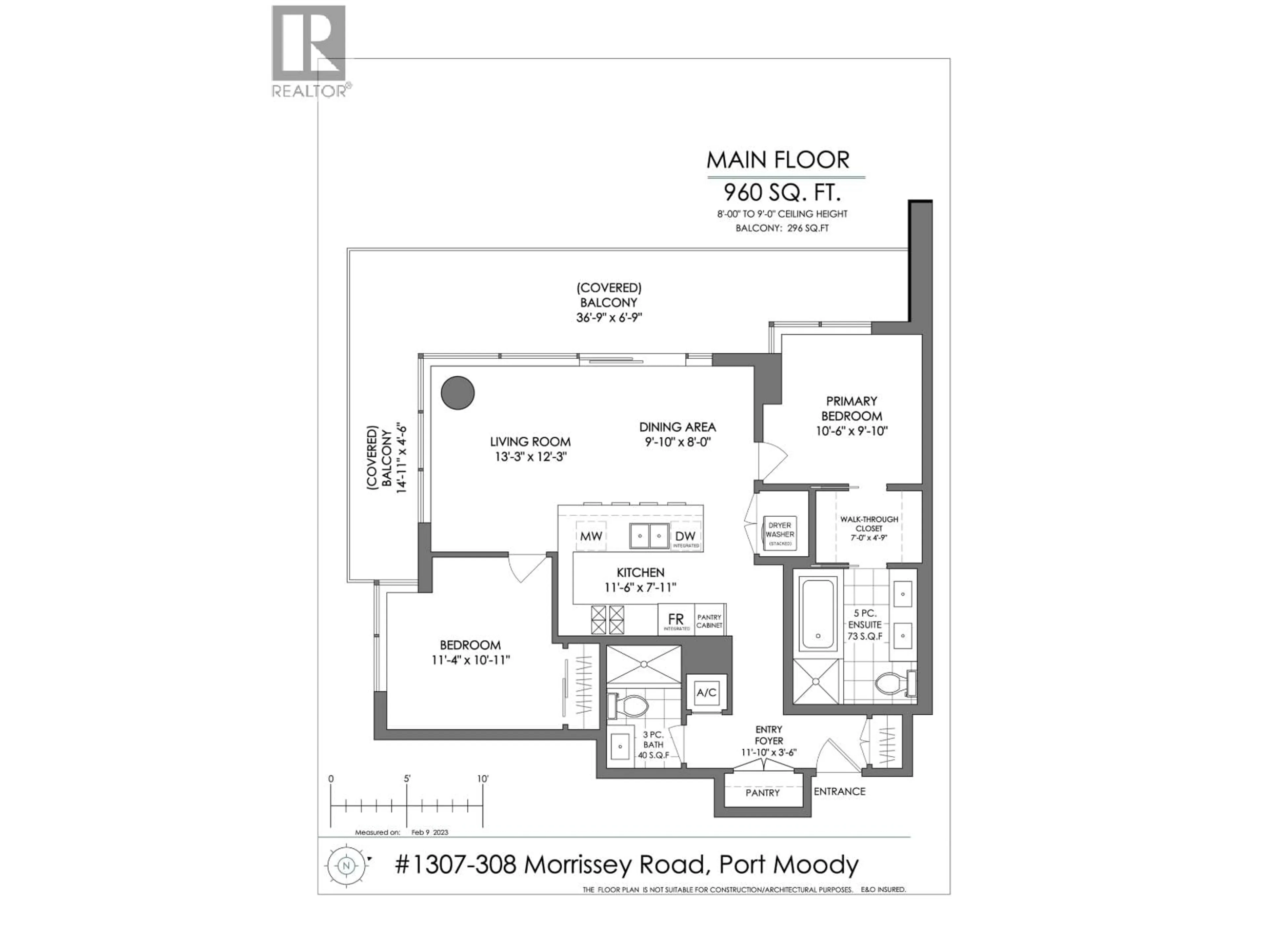 Floor plan for 1307 - 308 MORRISSEY ROAD, Port Moody British Columbia V3H0M2
