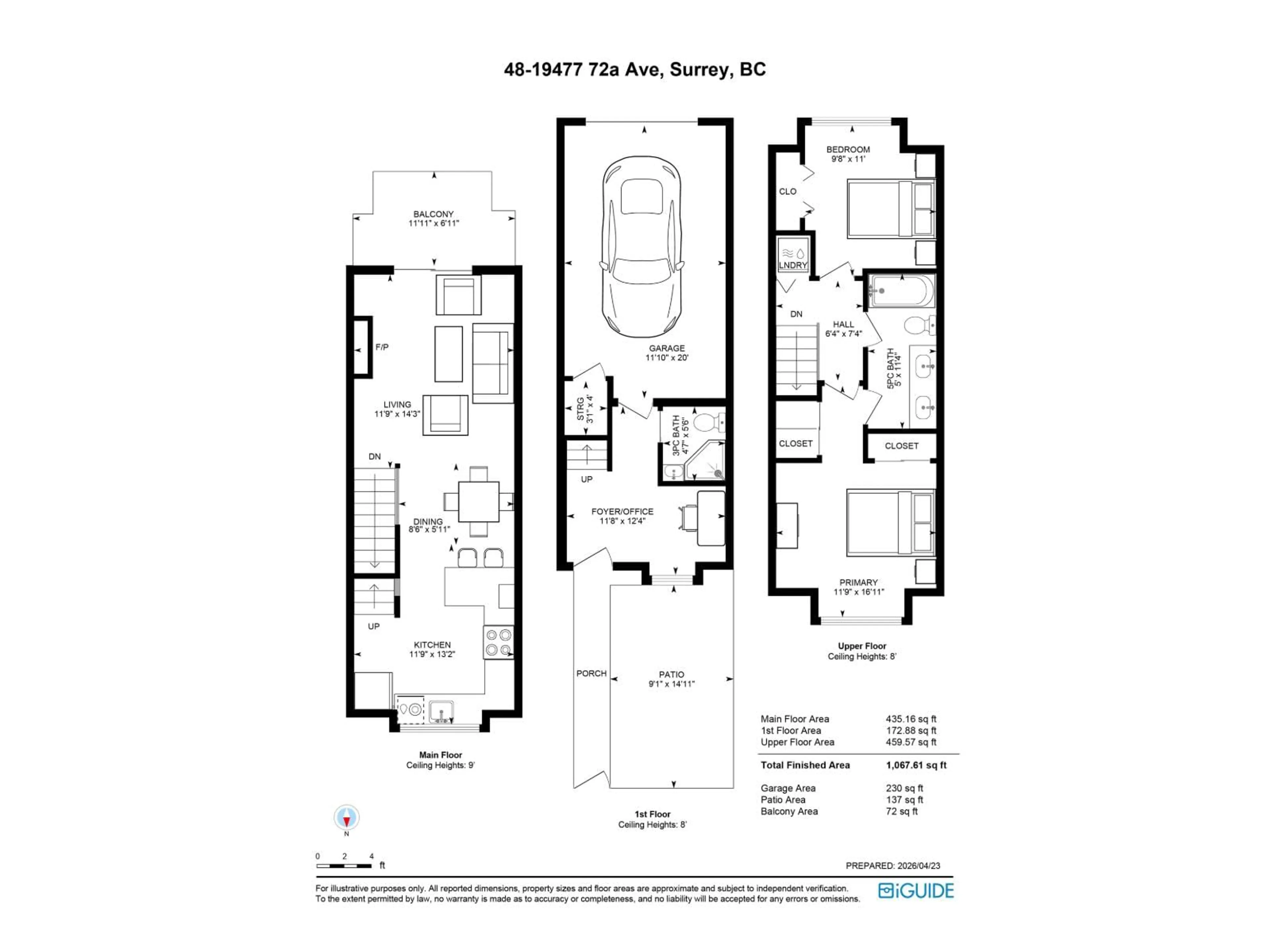 Floor plan for 48 - 19477 72A AVENUE, Surrey British Columbia V4N6M2