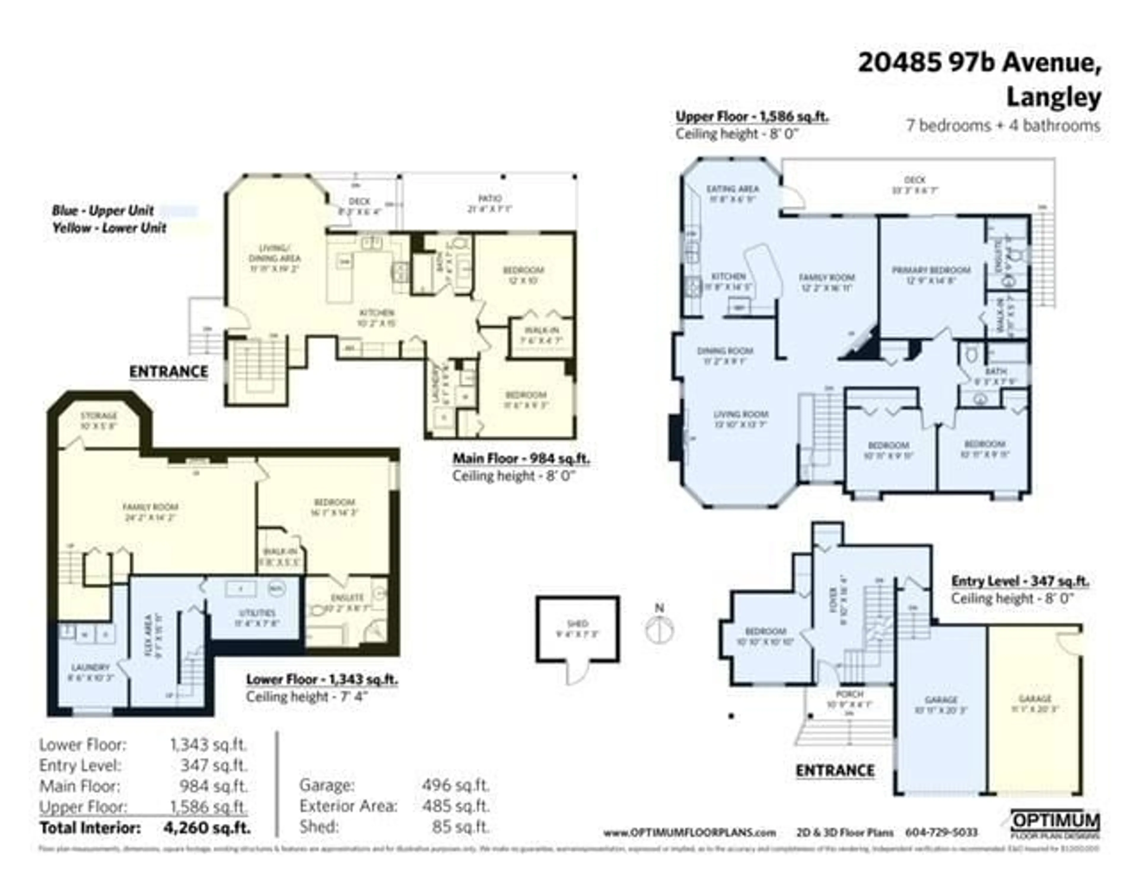 Floor plan for 20485 97B AVENUE, Langley British Columbia V1M2K1