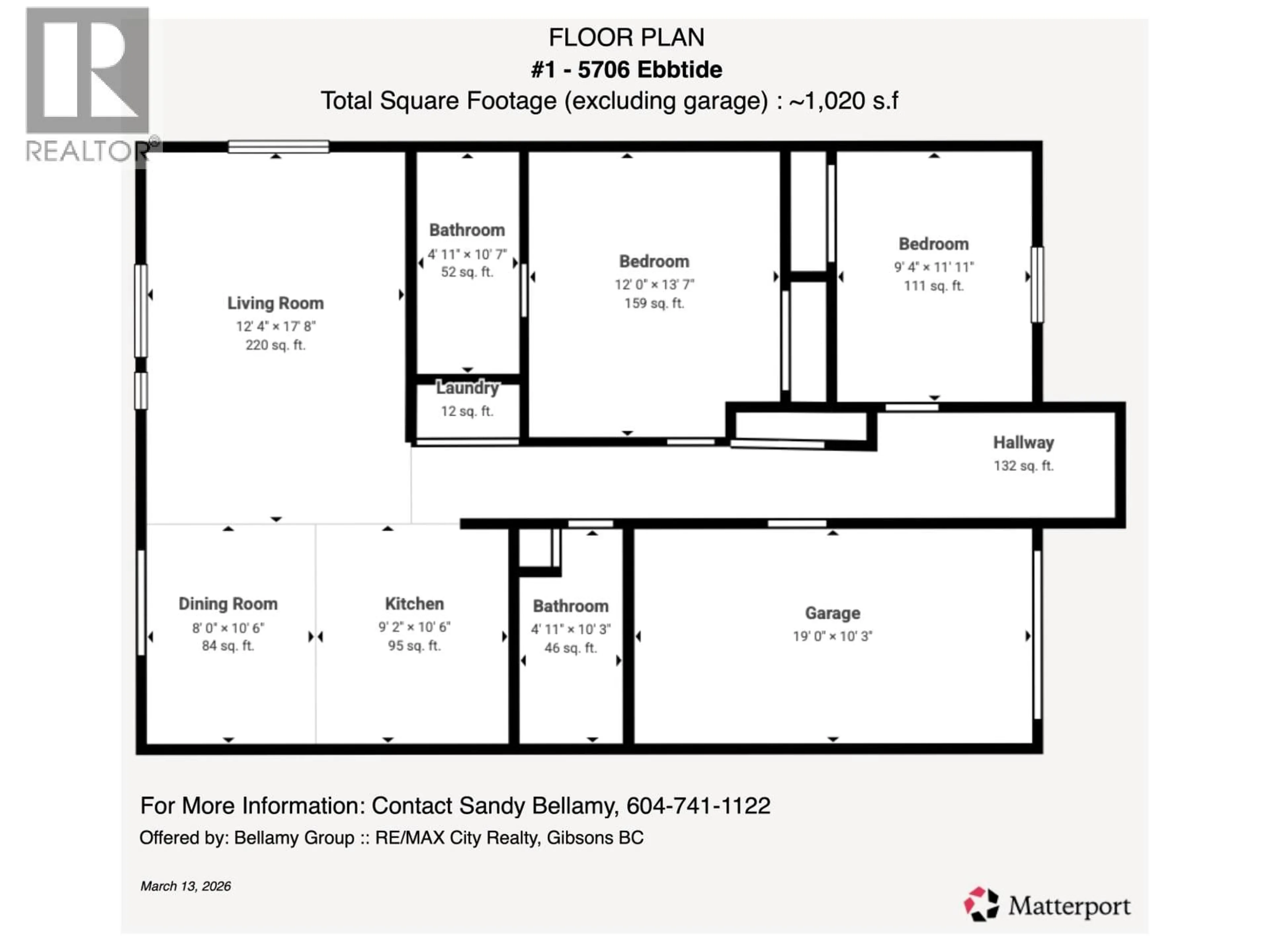 Floor plan for 1 - 5706 EBBTIDE STREET, Sechelt British Columbia V7Z0J4