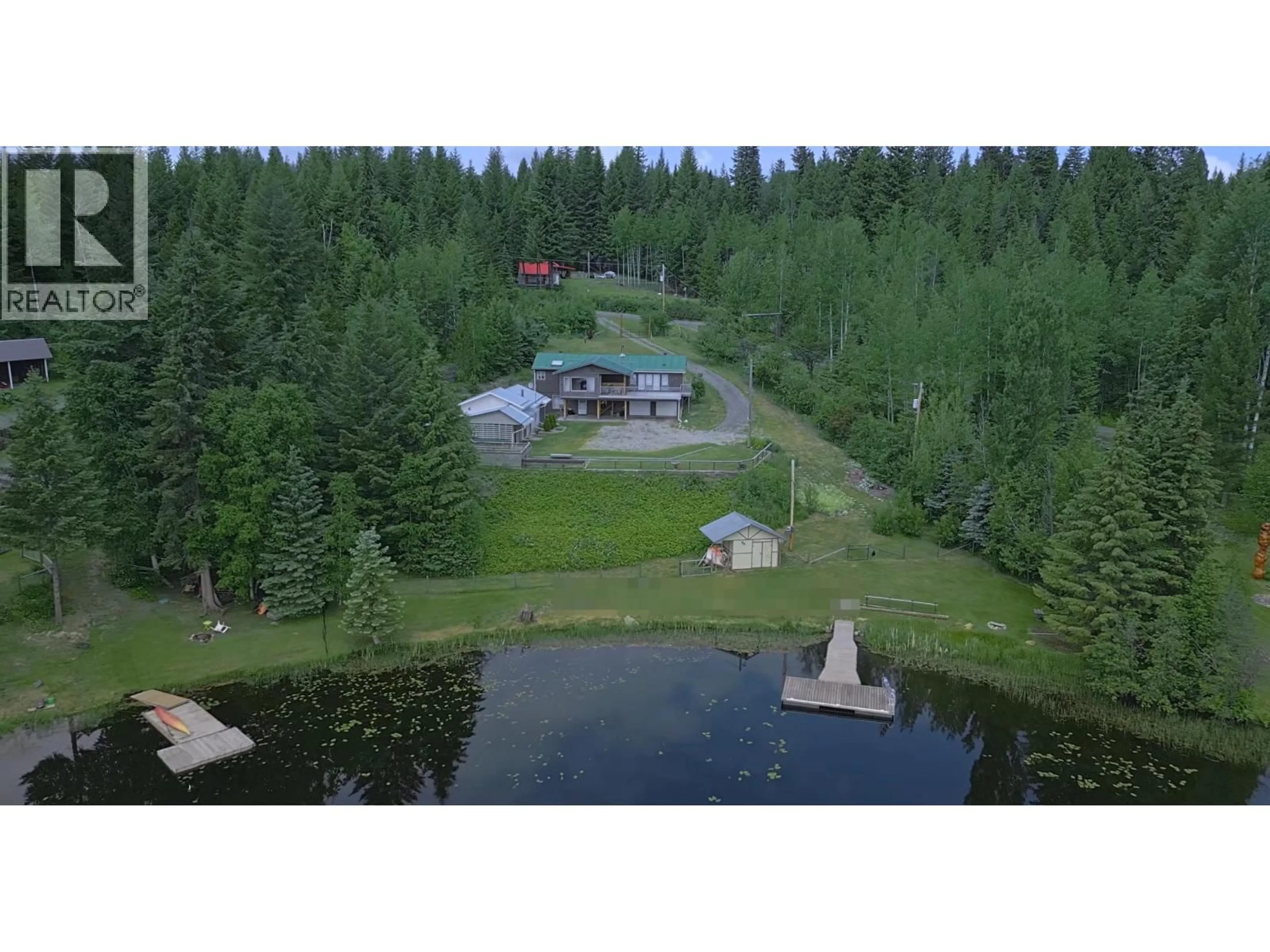 A pic from outside/outdoor area/front of a property/back of a property/a pic from drone, water/lake/river/ocean view for 2391 STARLIKE LAKE ROAD, Horsefly British Columbia V0L1L0