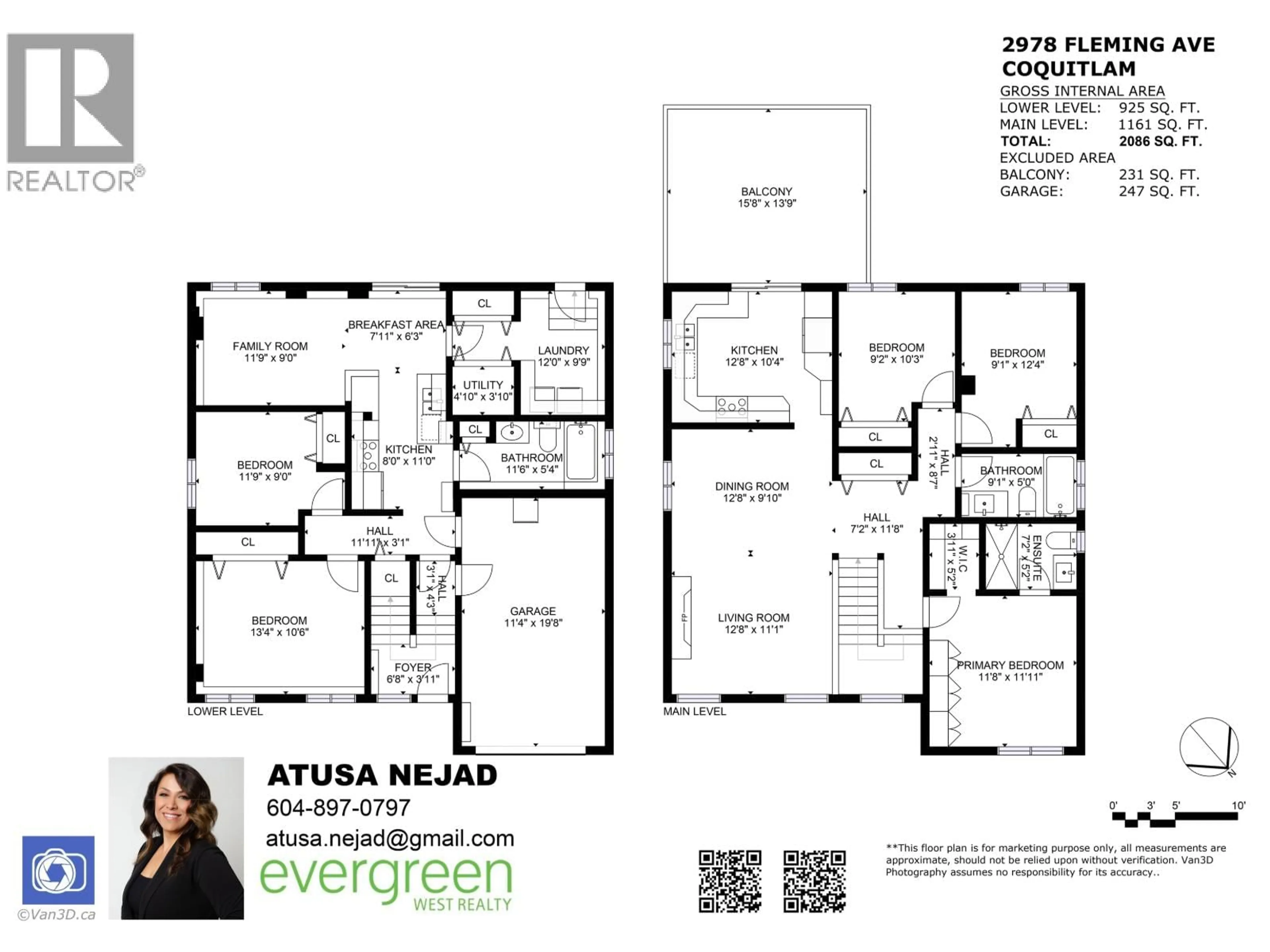 Floor plan for 2978 FLEMING AVENUE, Coquitlam British Columbia V3C4S3