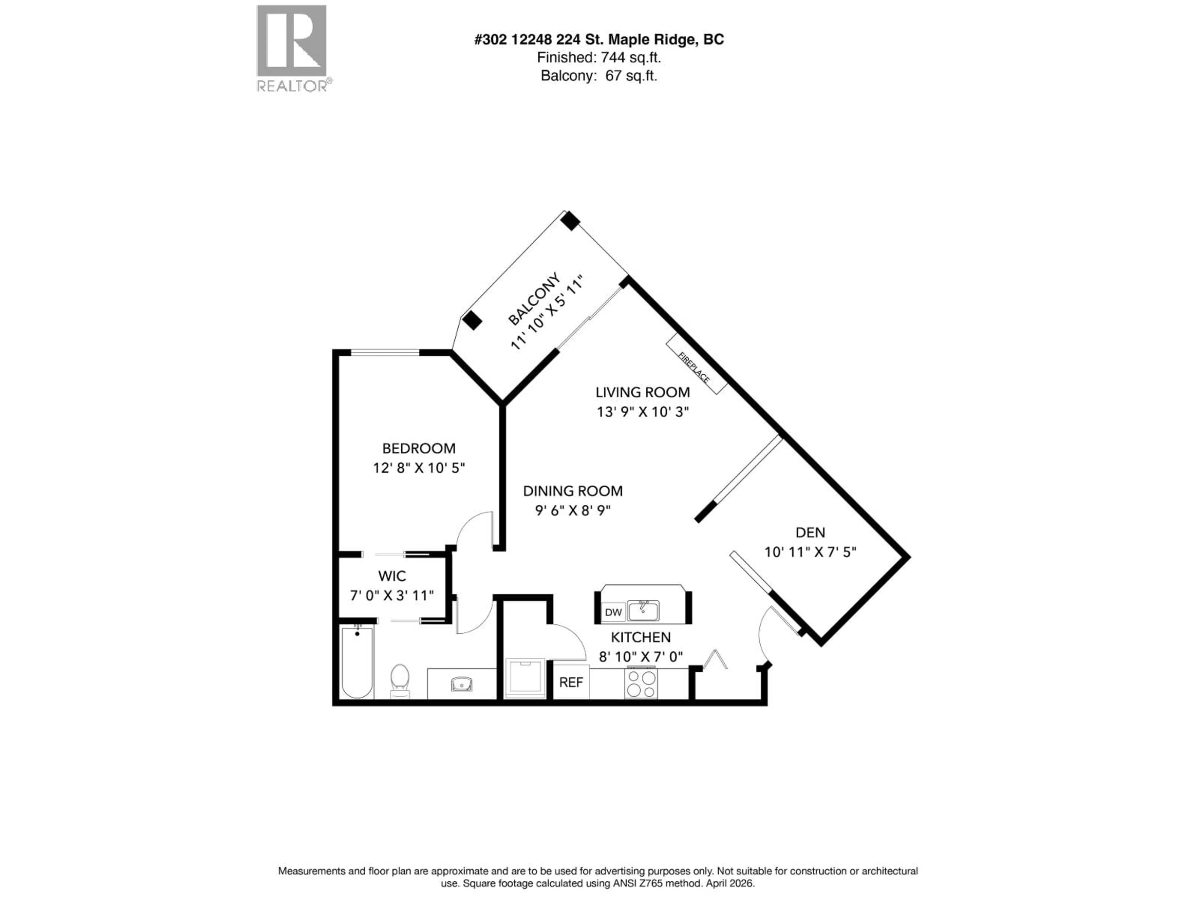 Floor plan for 302 - 12248 224 STREET, Maple Ridge British Columbia V2X8W6