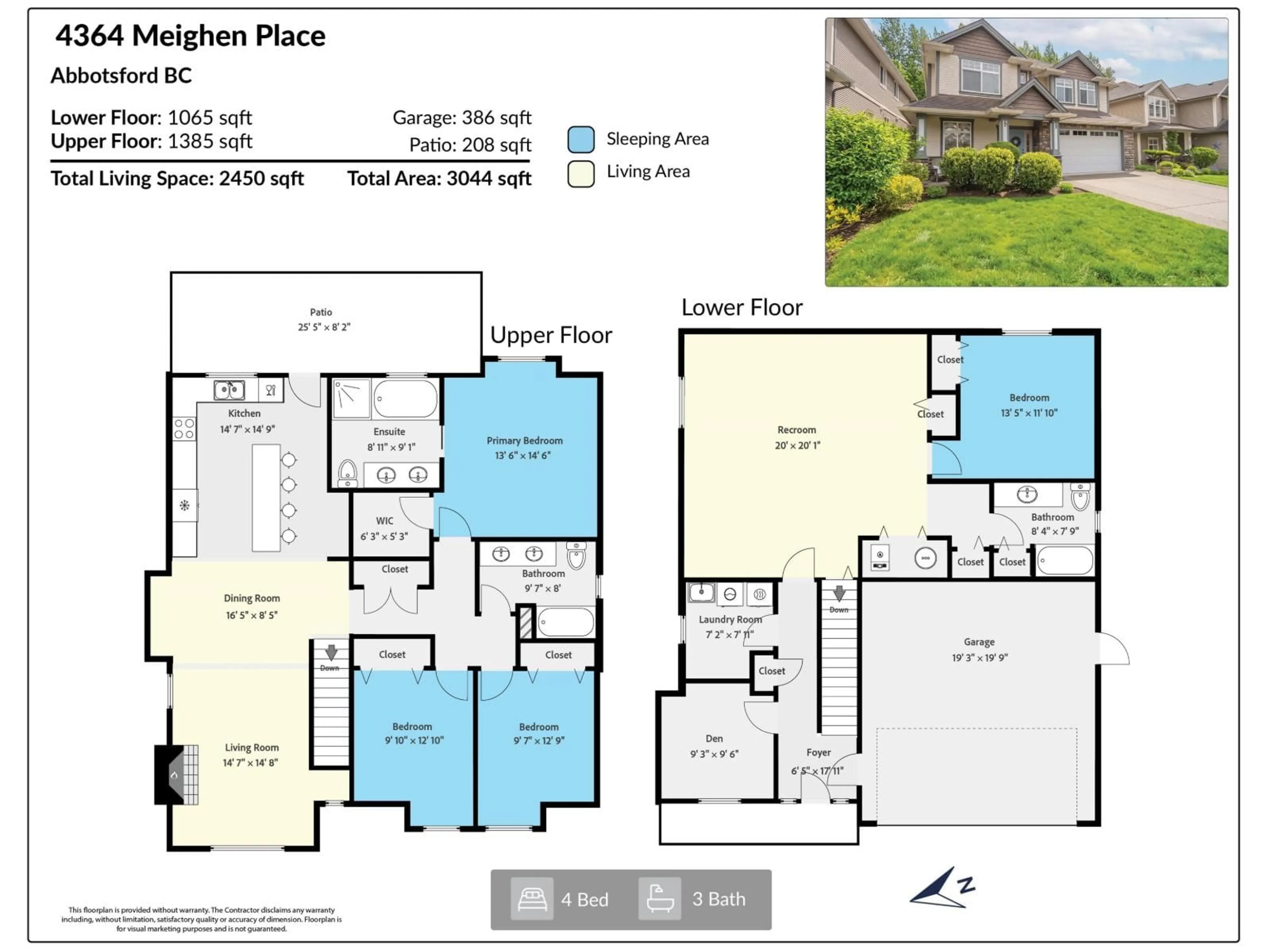Floor plan for 4364 MEIGHEN PLACE, Abbotsford British Columbia V3G0A8