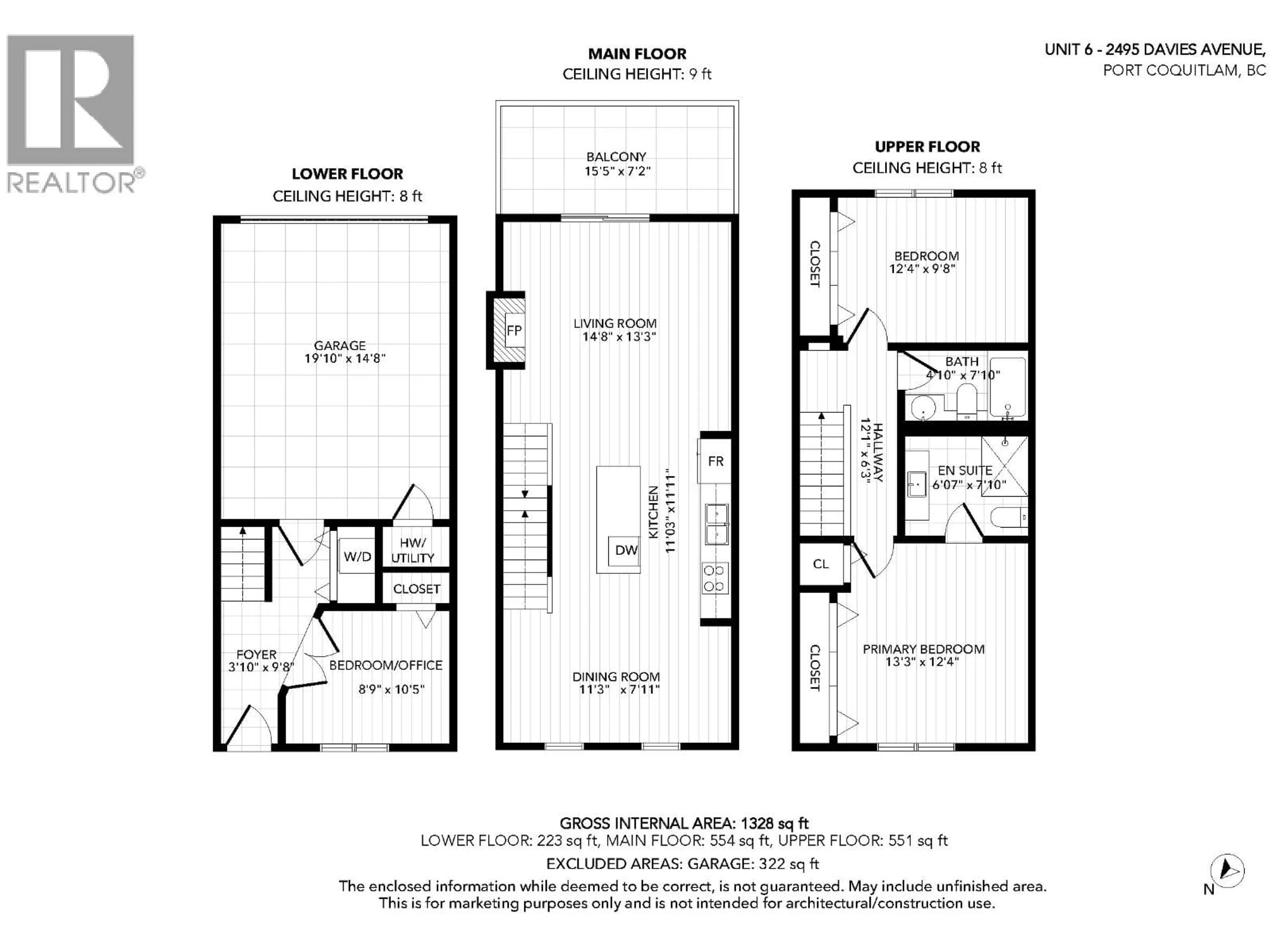 Floor plan for 6 - 2495 DAVIES AVENUE, Port Coquitlam British Columbia V3C0B2
