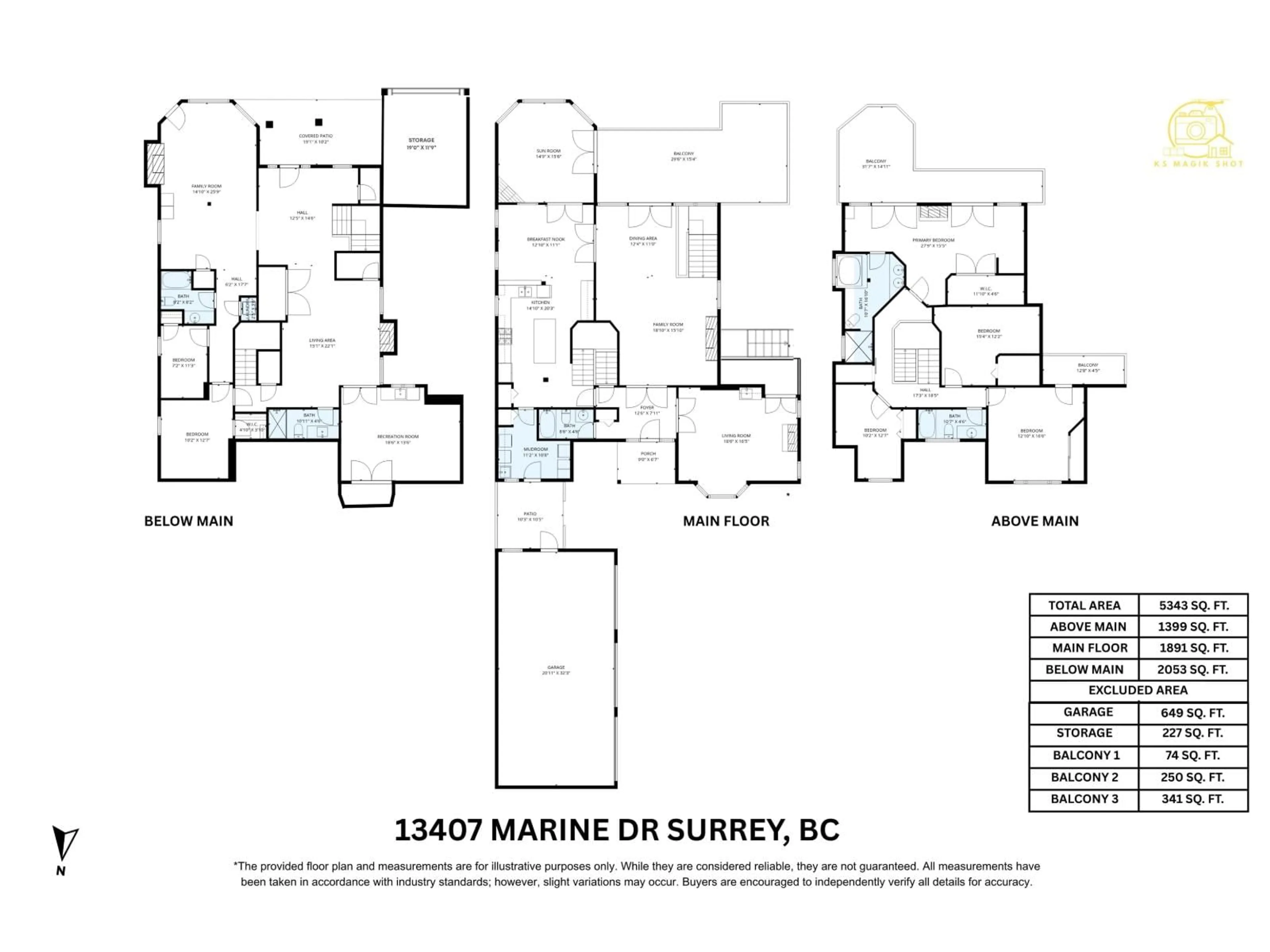 Floor plan for 13407 MARINE DRIVE, Surrey British Columbia V4A1G1
