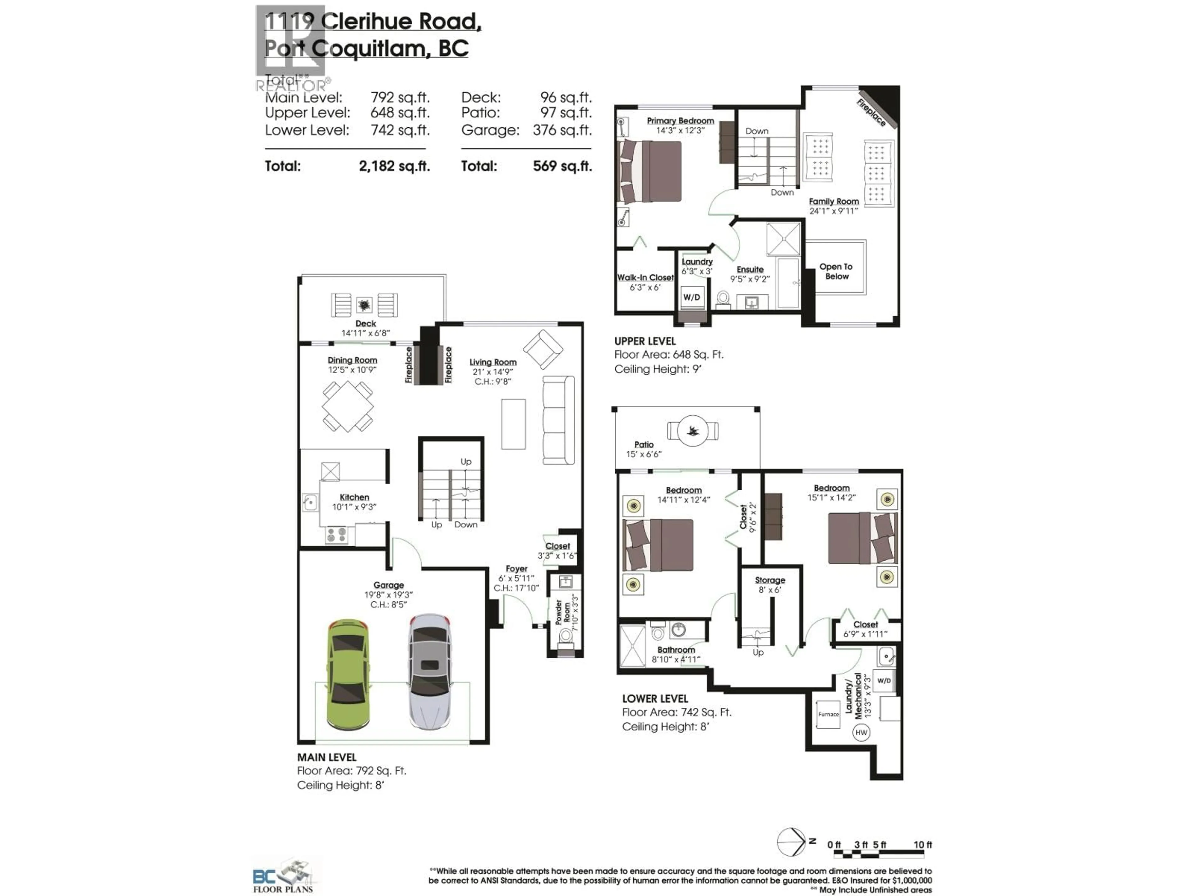 Floor plan for 1119 CLERIHUE ROAD, Port Coquitlam British Columbia V3C6H2