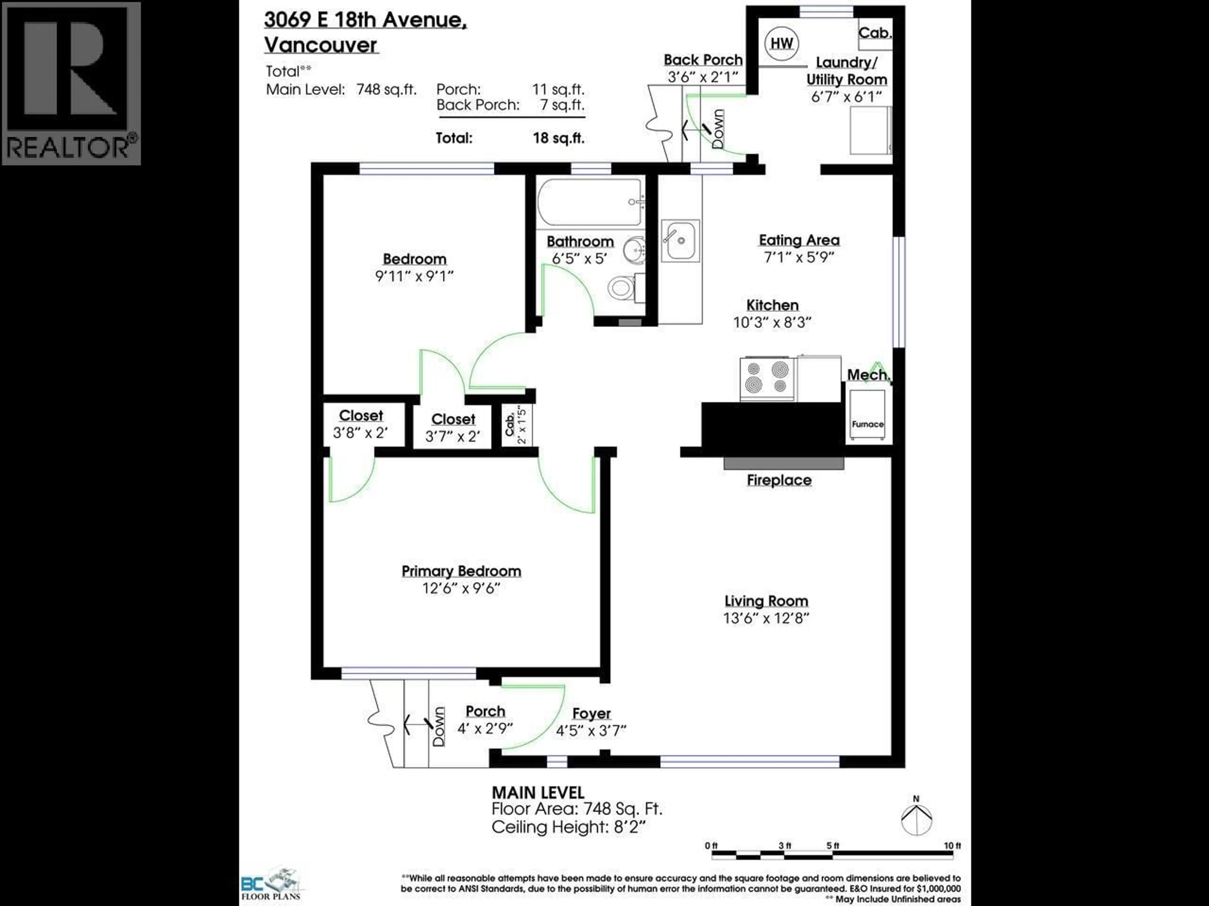 Floor plan for 3069 18TH AVENUE, Vancouver British Columbia V5M2R4