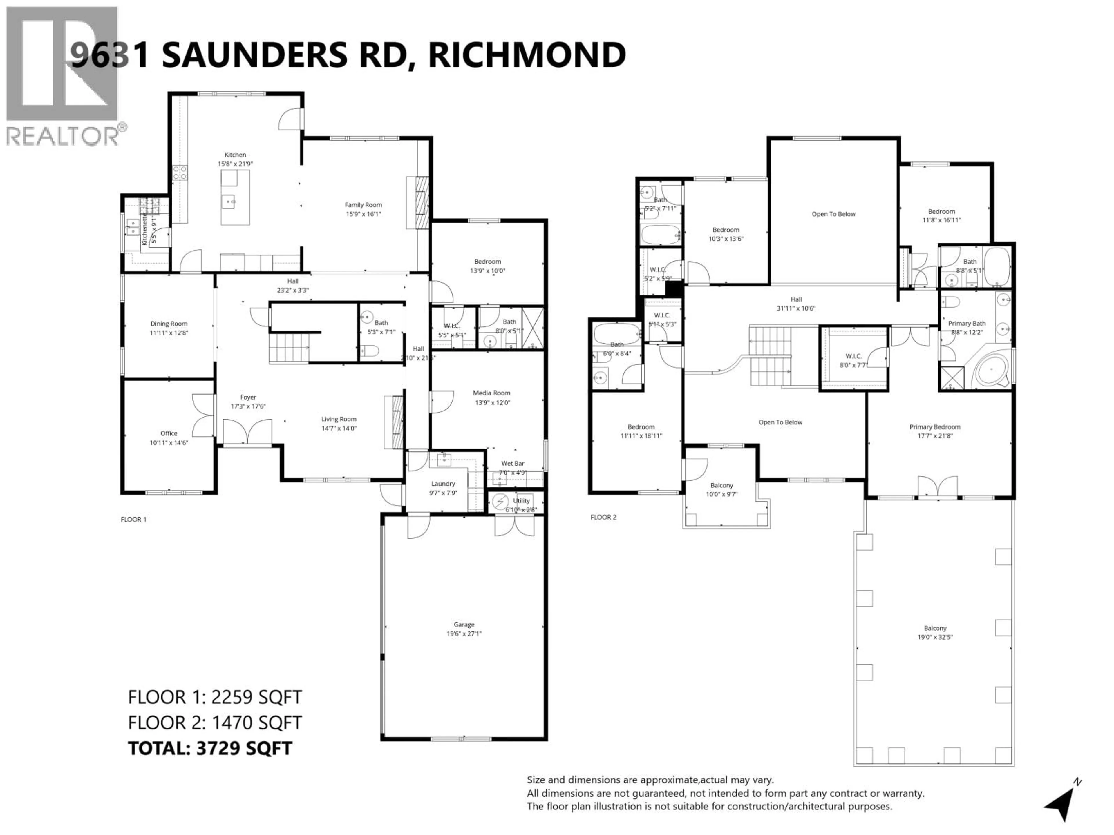 Floor plan for 9631 SAUNDERS ROAD, Richmond British Columbia V7A2B5