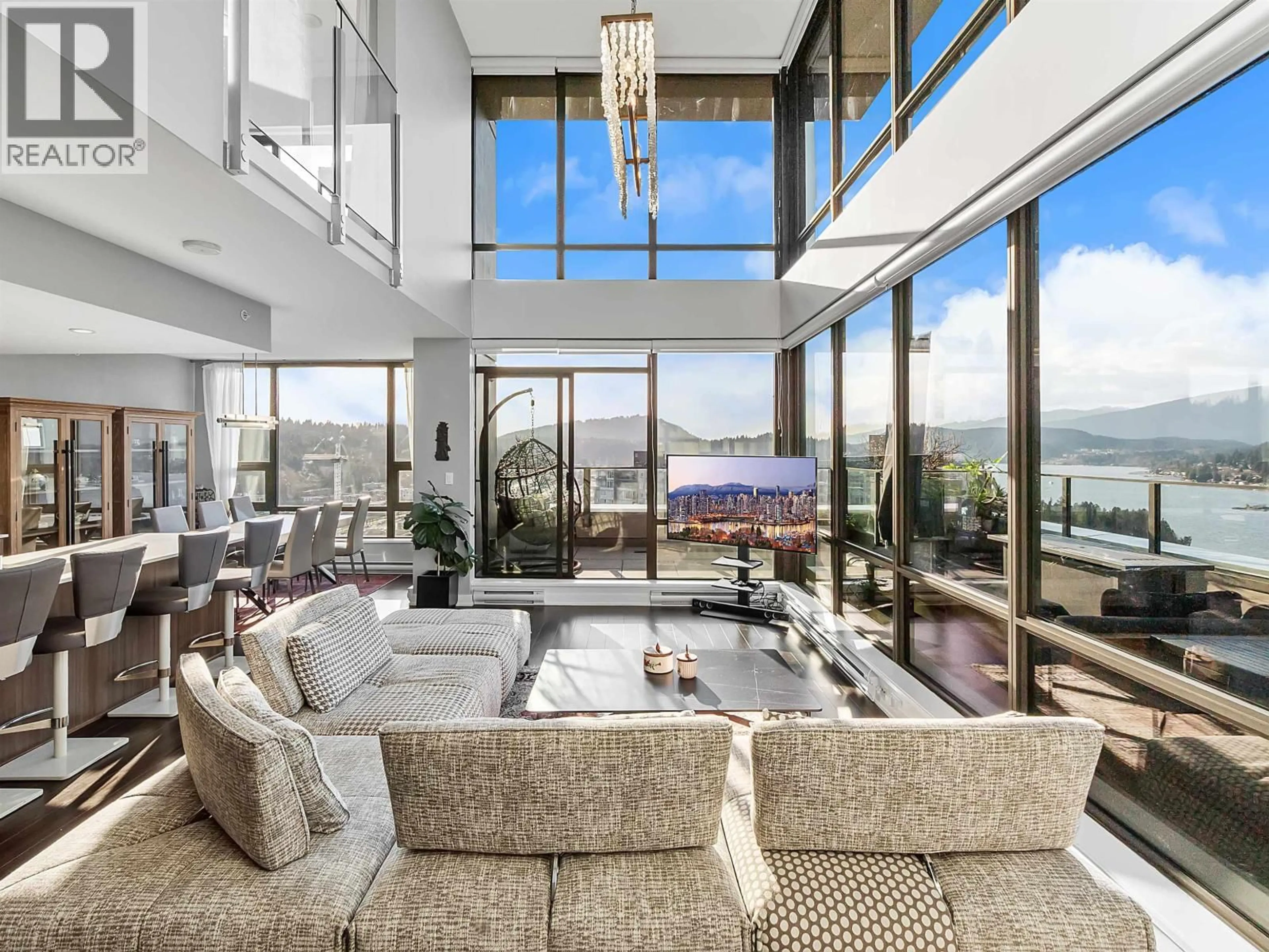 Living room with furniture, unknown for 2603 - 301 CAPILANO ROAD, Port Moody British Columbia V3H0G6