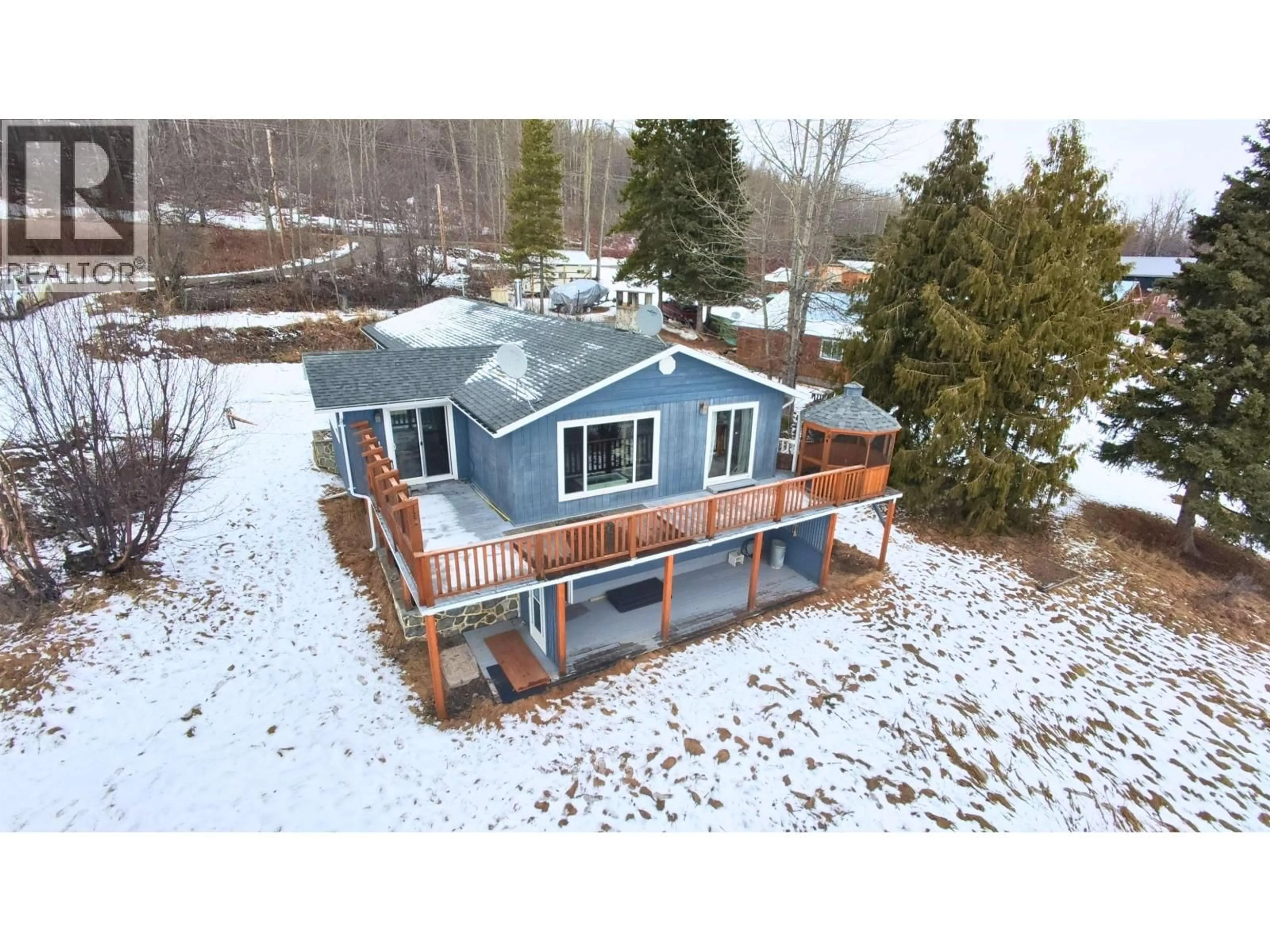 A pic from outside/outdoor area/front of a property/back of a property/a pic from drone, water/lake/river/ocean view for 54384 118 HIGHWAY, Granisle British Columbia V0J1W0