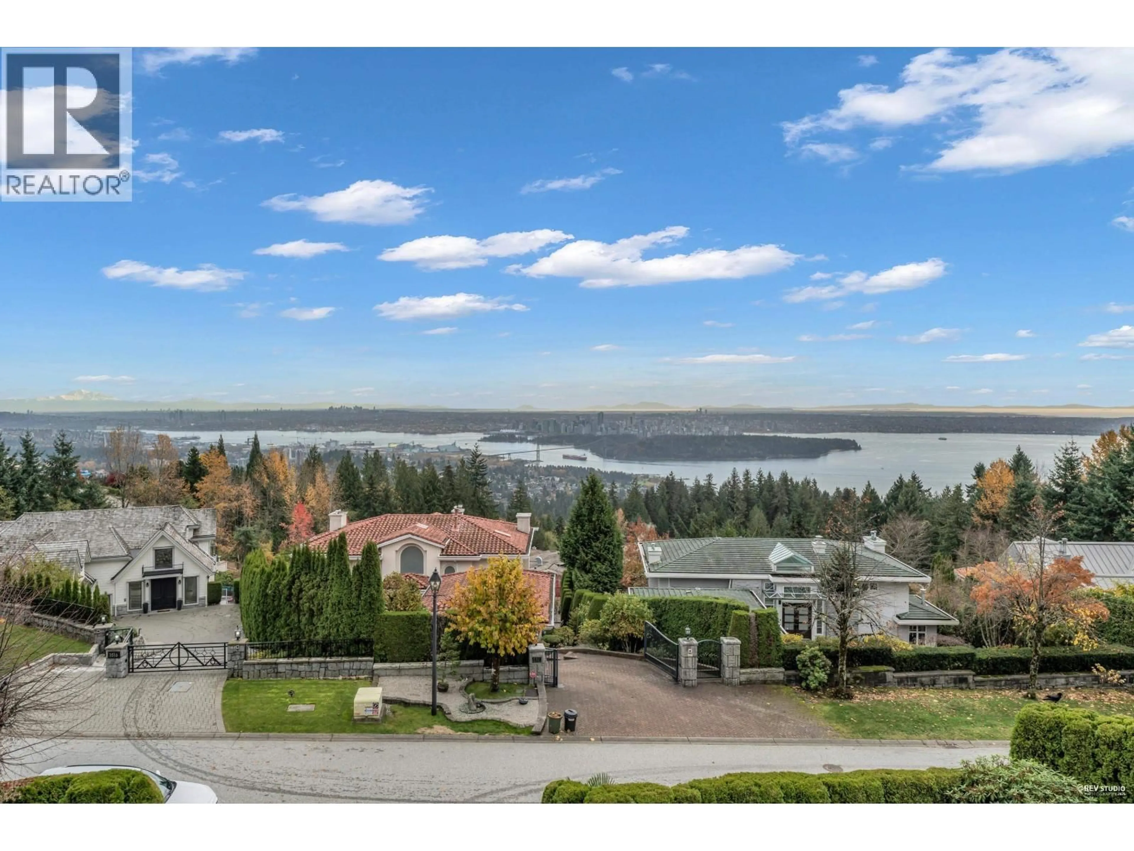 A pic from outside/outdoor area/front of a property/back of a property/a pic from drone, water/lake/river/ocean view for 1525 ERRIGAL PLACE, West Vancouver British Columbia V7S3H1