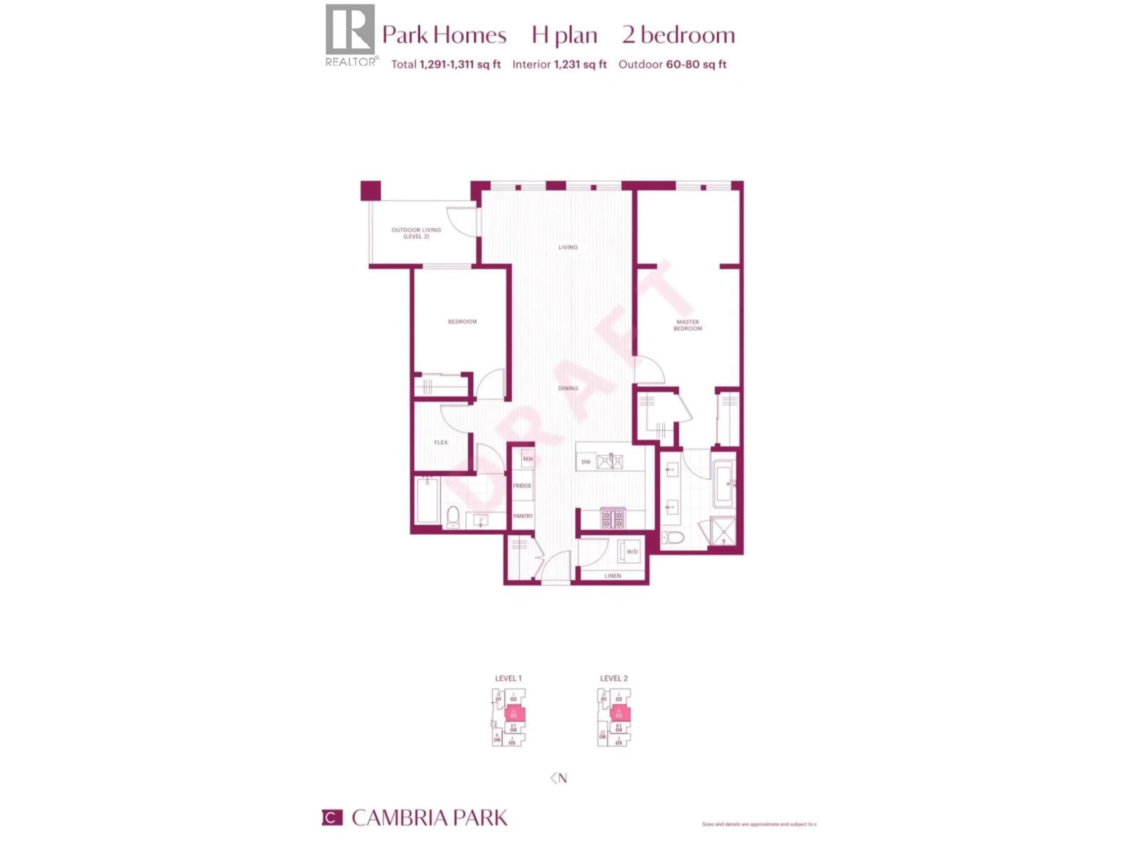 Floor plan for 203 - 6999 CAMBIE STREET, Vancouver British Columbia V6P0J1