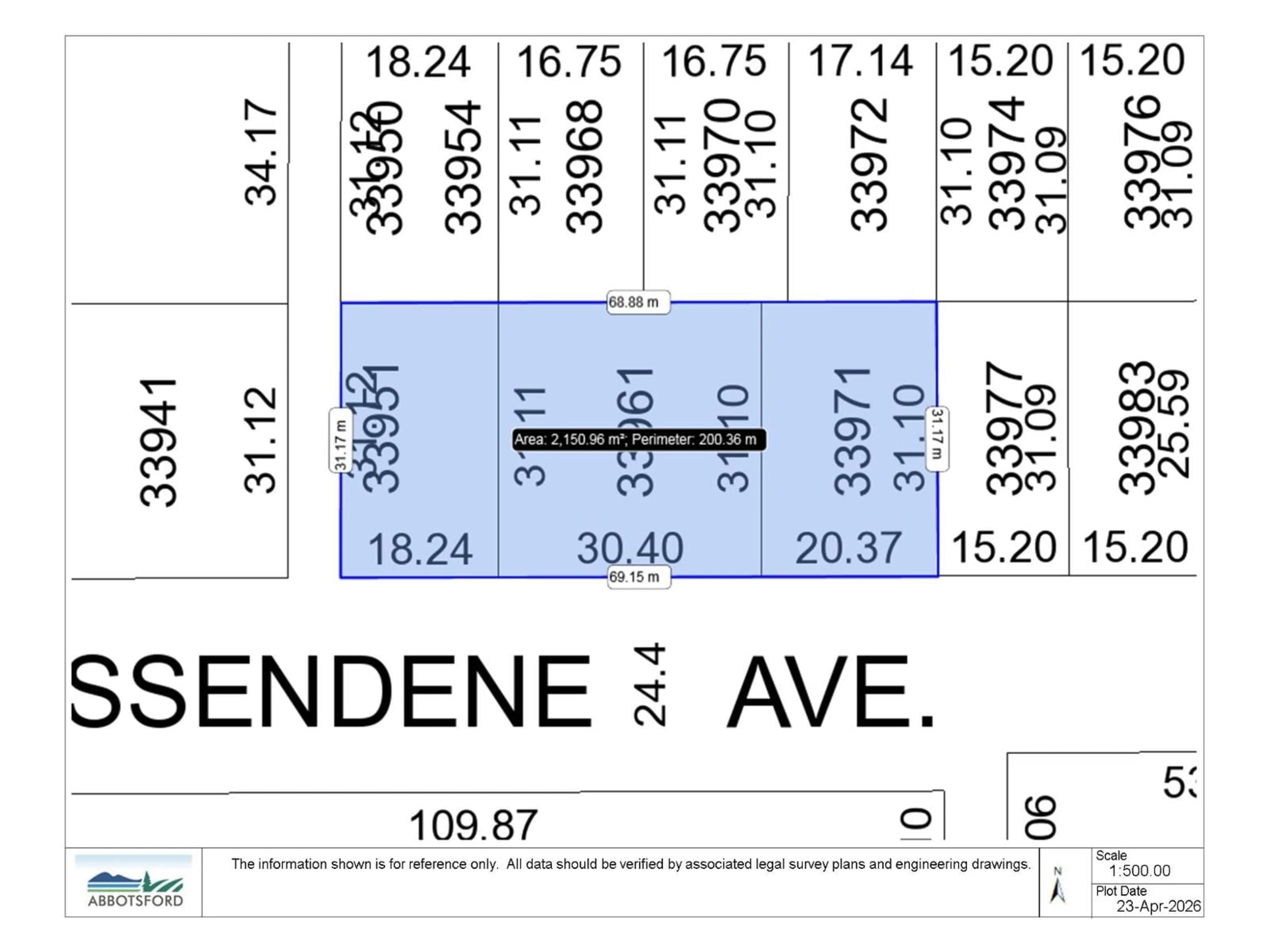 Picture of a map for 33961 ESSENDENE AVENUE, Abbotsford British Columbia V2S2H9