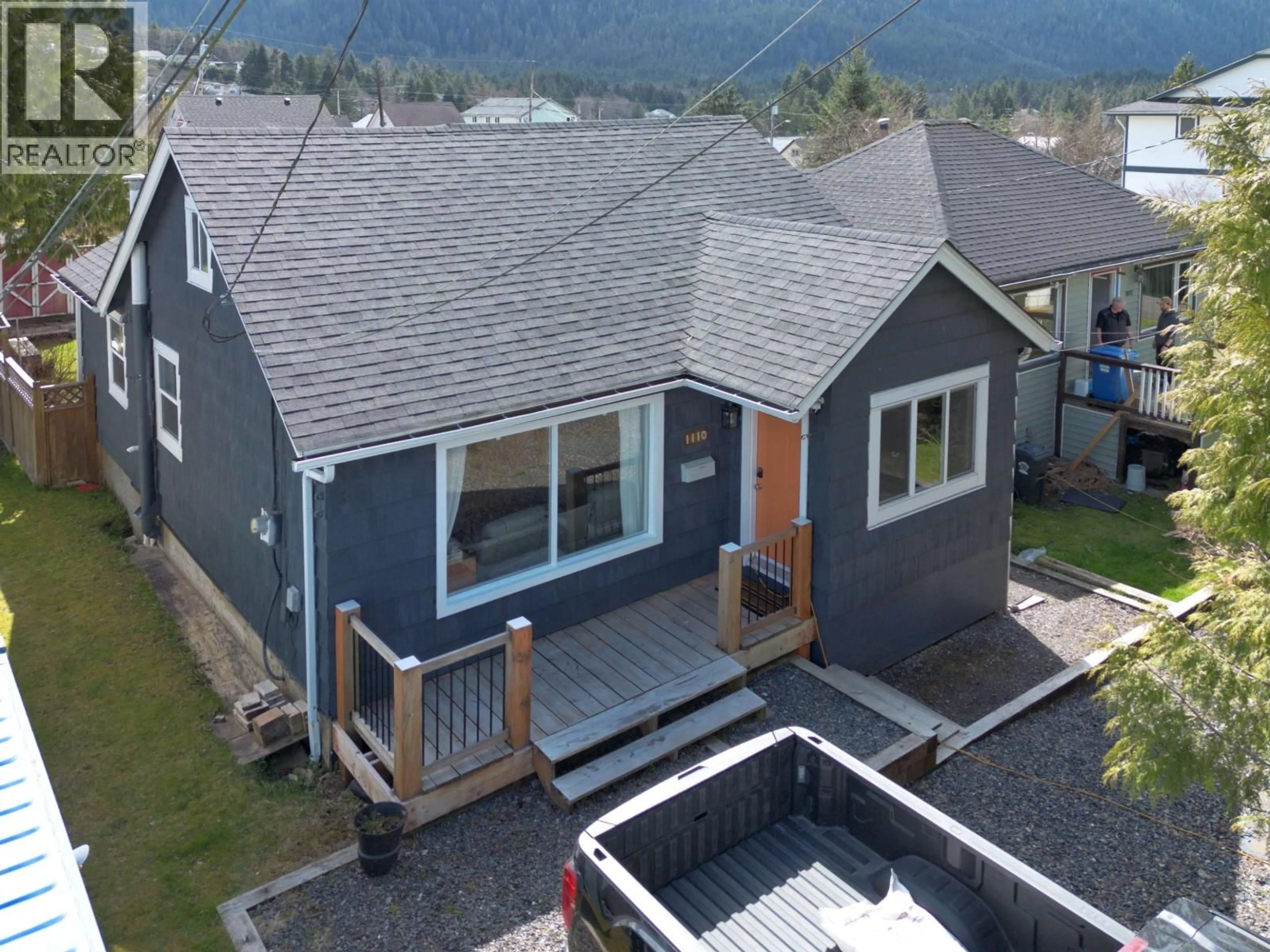 A pic from outside/outdoor area/front of a property/back of a property/a pic from drone, mountain view for 1110 6TH AVENUE, Prince Rupert British Columbia V8J1X8