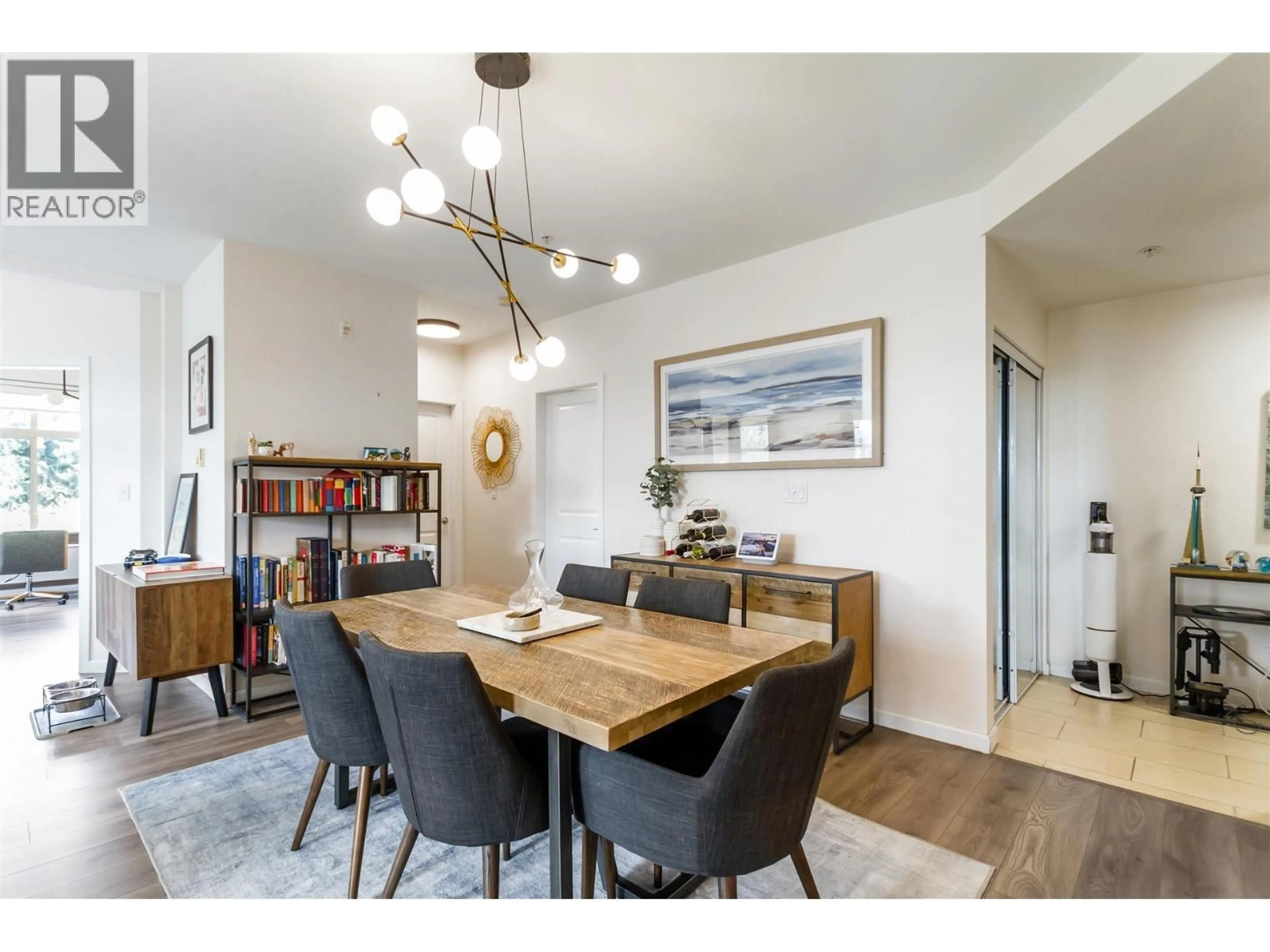 Dining room, wood/laminate floor for 305 - 270 FRANCIS WAY, New Westminster British Columbia V3L0C3