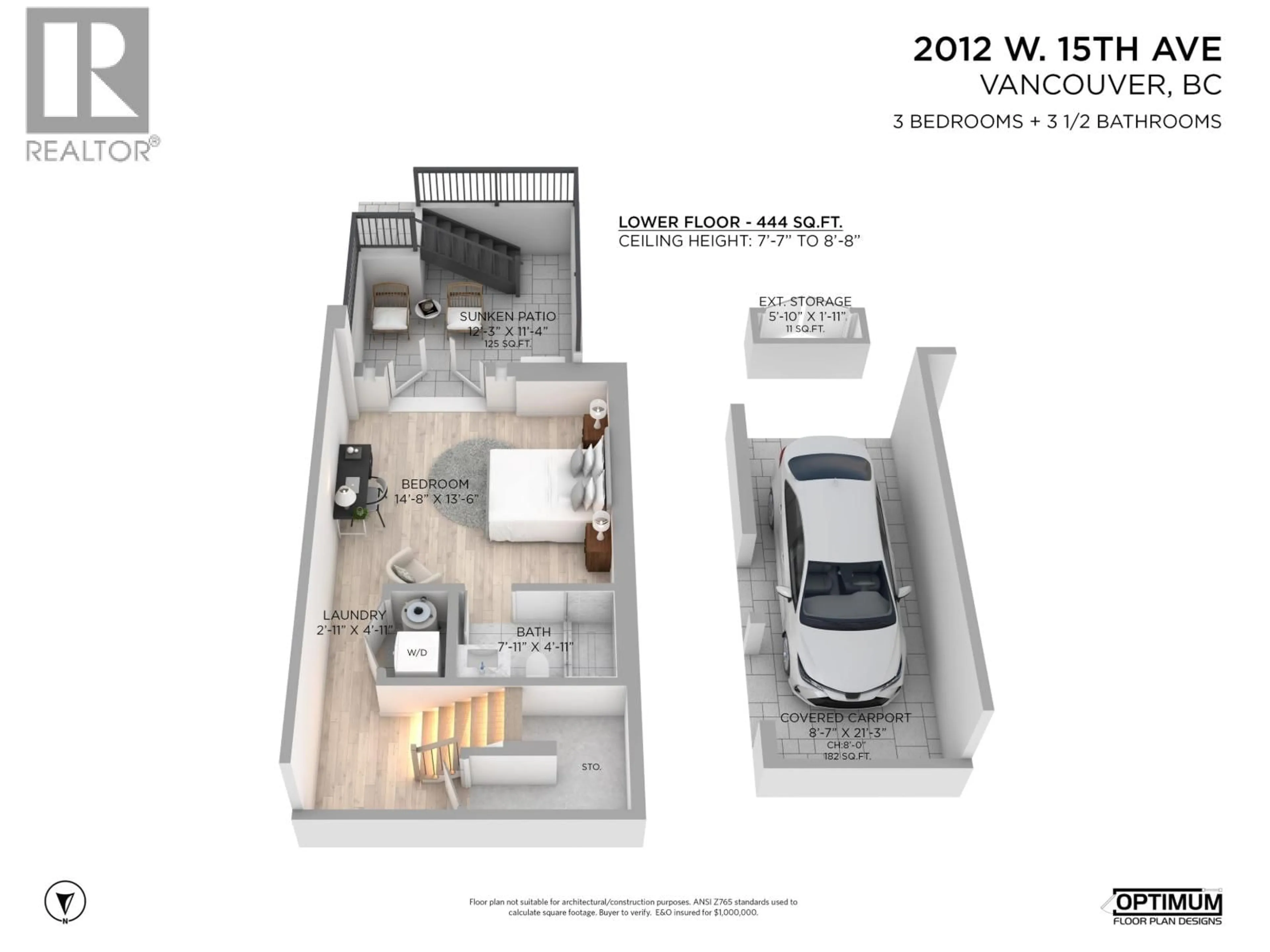 Floor plan for 2012 15TH AVENUE, Vancouver British Columbia V6J2L5