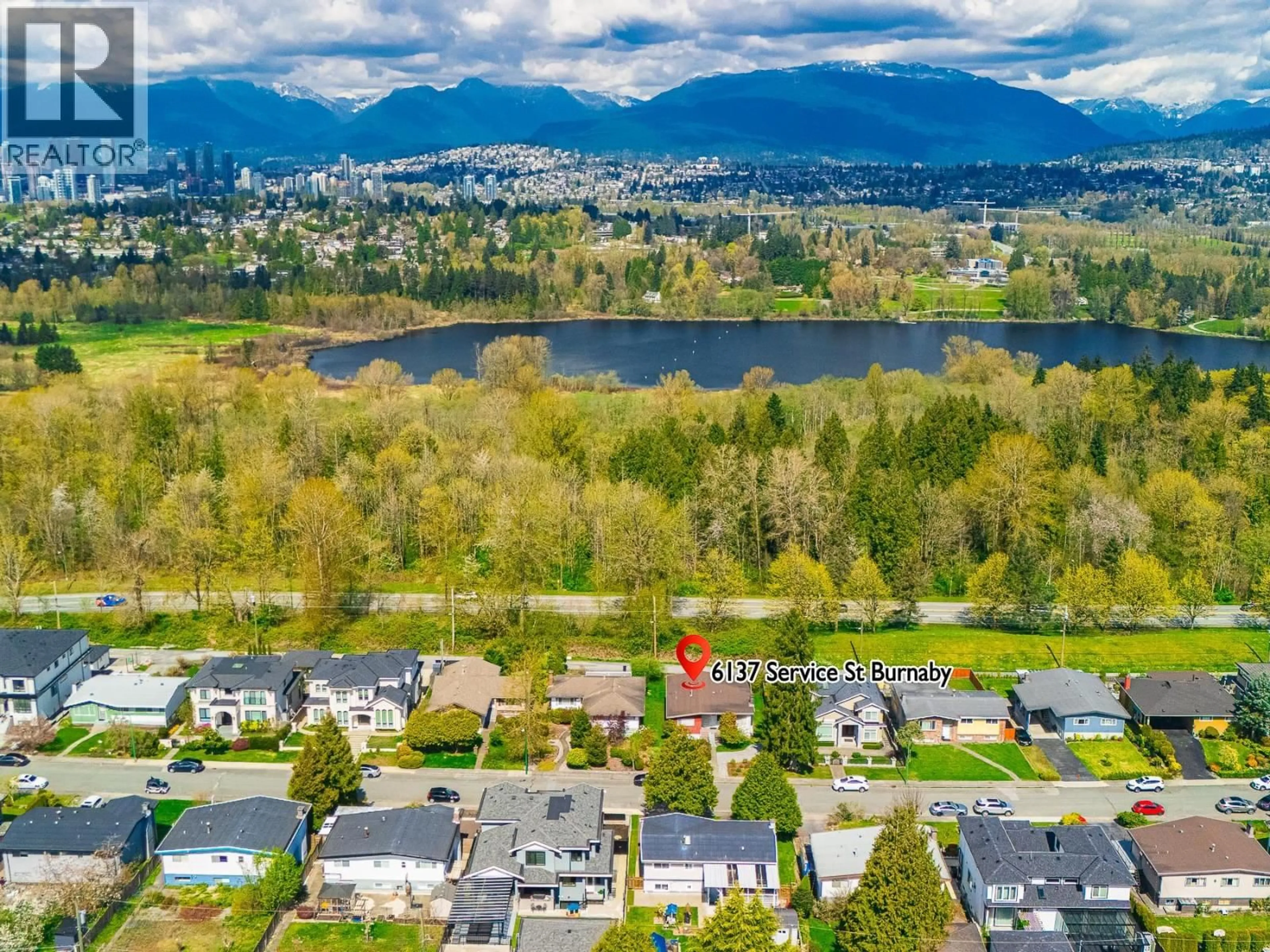 A pic from outside/outdoor area/front of a property/back of a property/a pic from drone, water/lake/river/ocean view for 6137 SERVICE STREET, Burnaby British Columbia V5H1V7