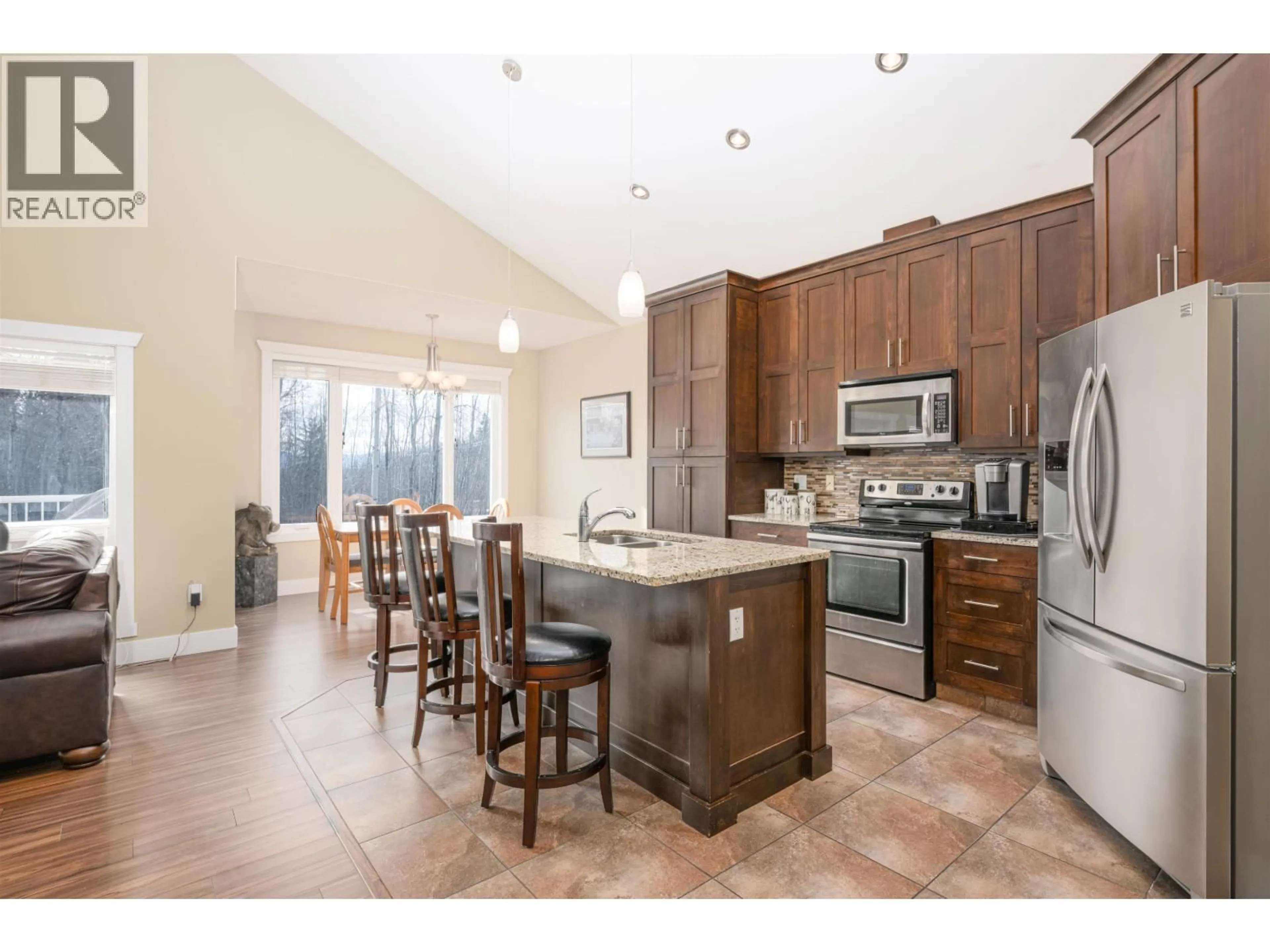 Open concept kitchen, ceramic/tile floor for 4589 UNIVERSITY HEIGHTS DRIVE, Prince George British Columbia V2N0B9
