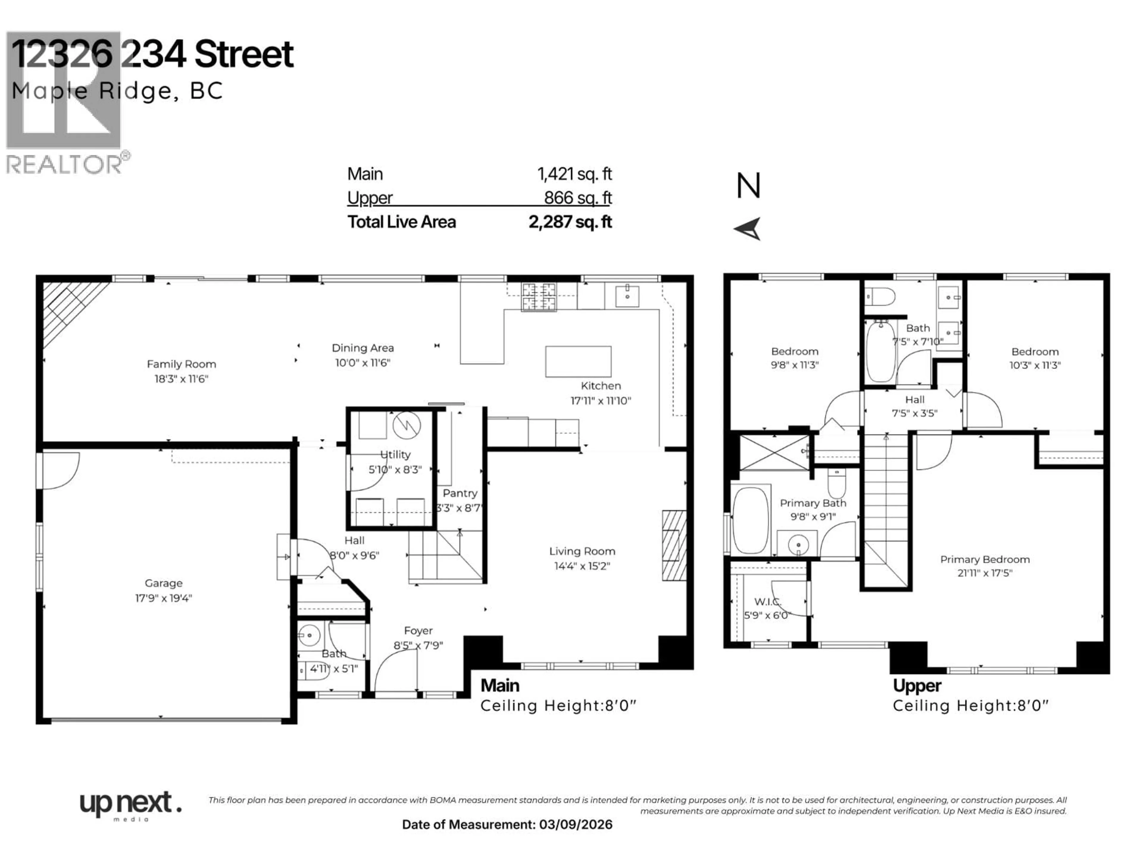 Floor plan for 12326 234 STREET, Maple Ridge British Columbia V2X0P7