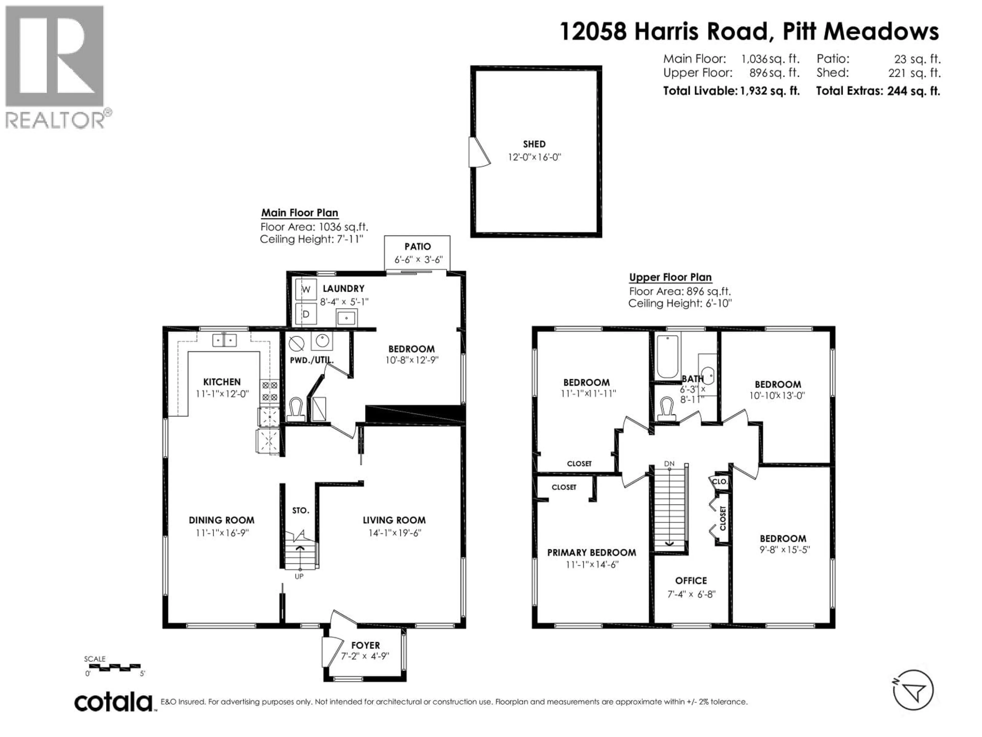 Floor plan for 12058 HARRIS ROAD, Pitt Meadows British Columbia V3Y2B5