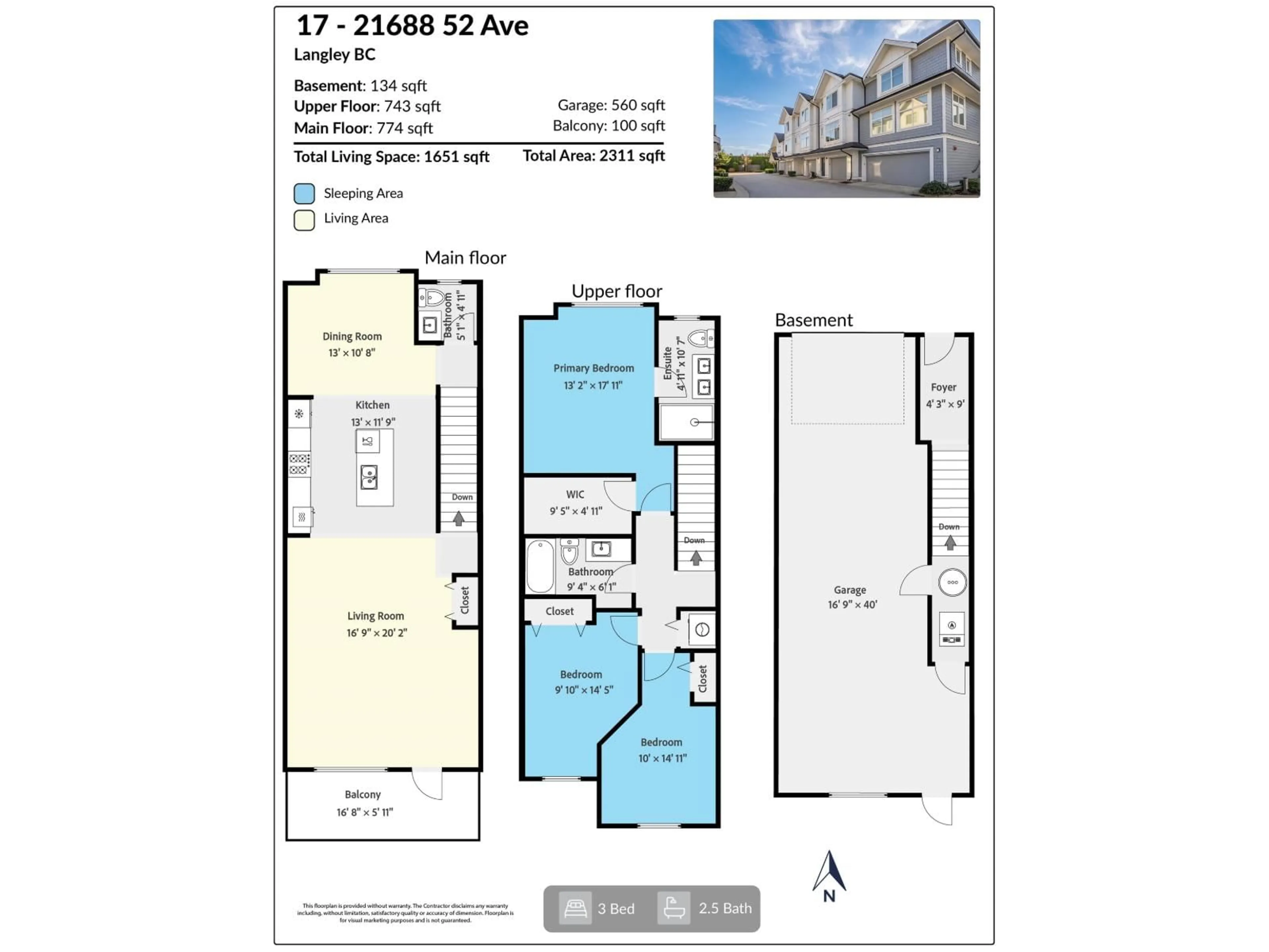 Floor plan for 17 - 21688 52 AVENUE, Langley British Columbia V2Y4K9