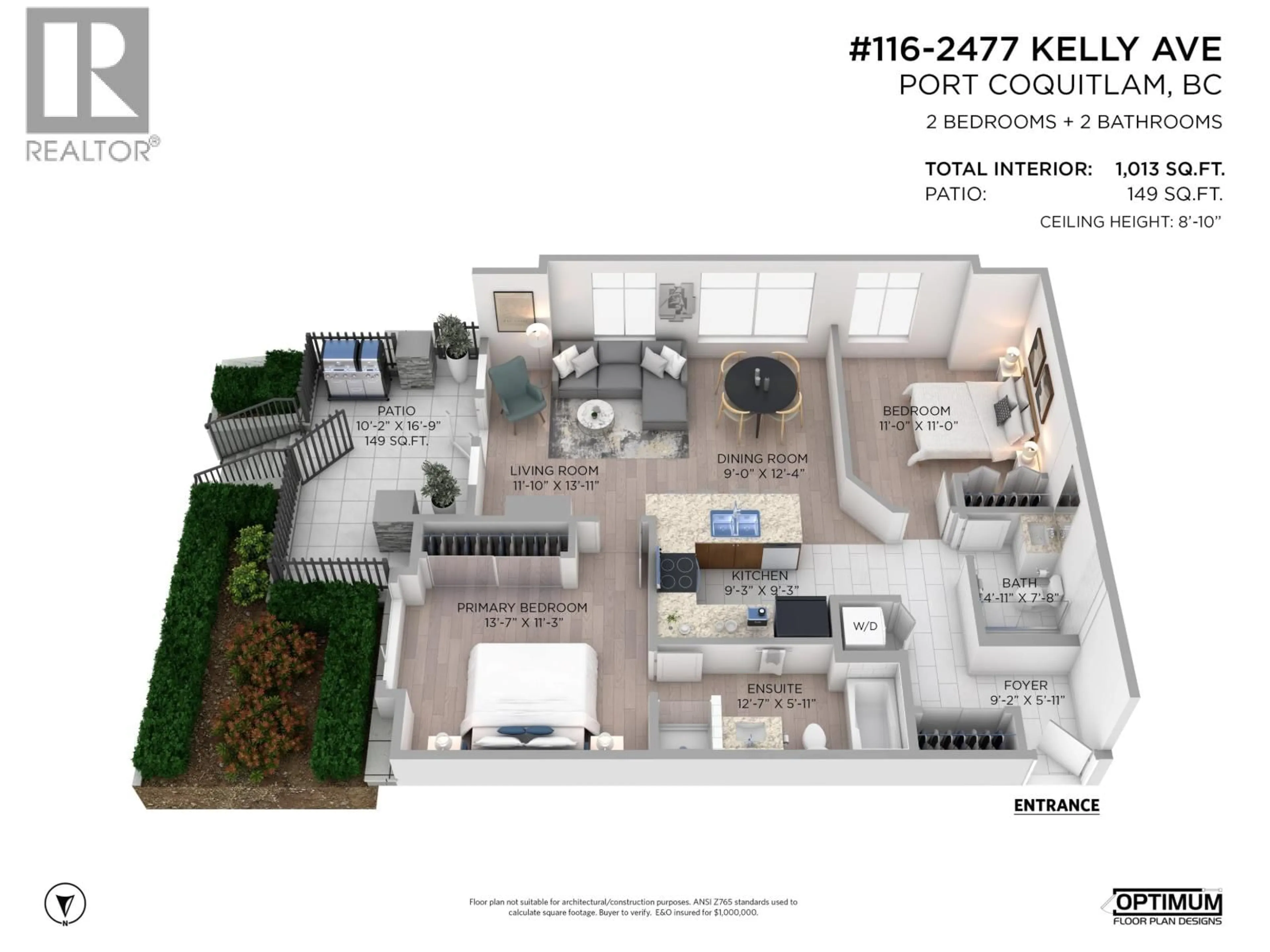 Floor plan for 116 - 2477 KELLY AVENUE, Port Coquitlam British Columbia V3C0B3