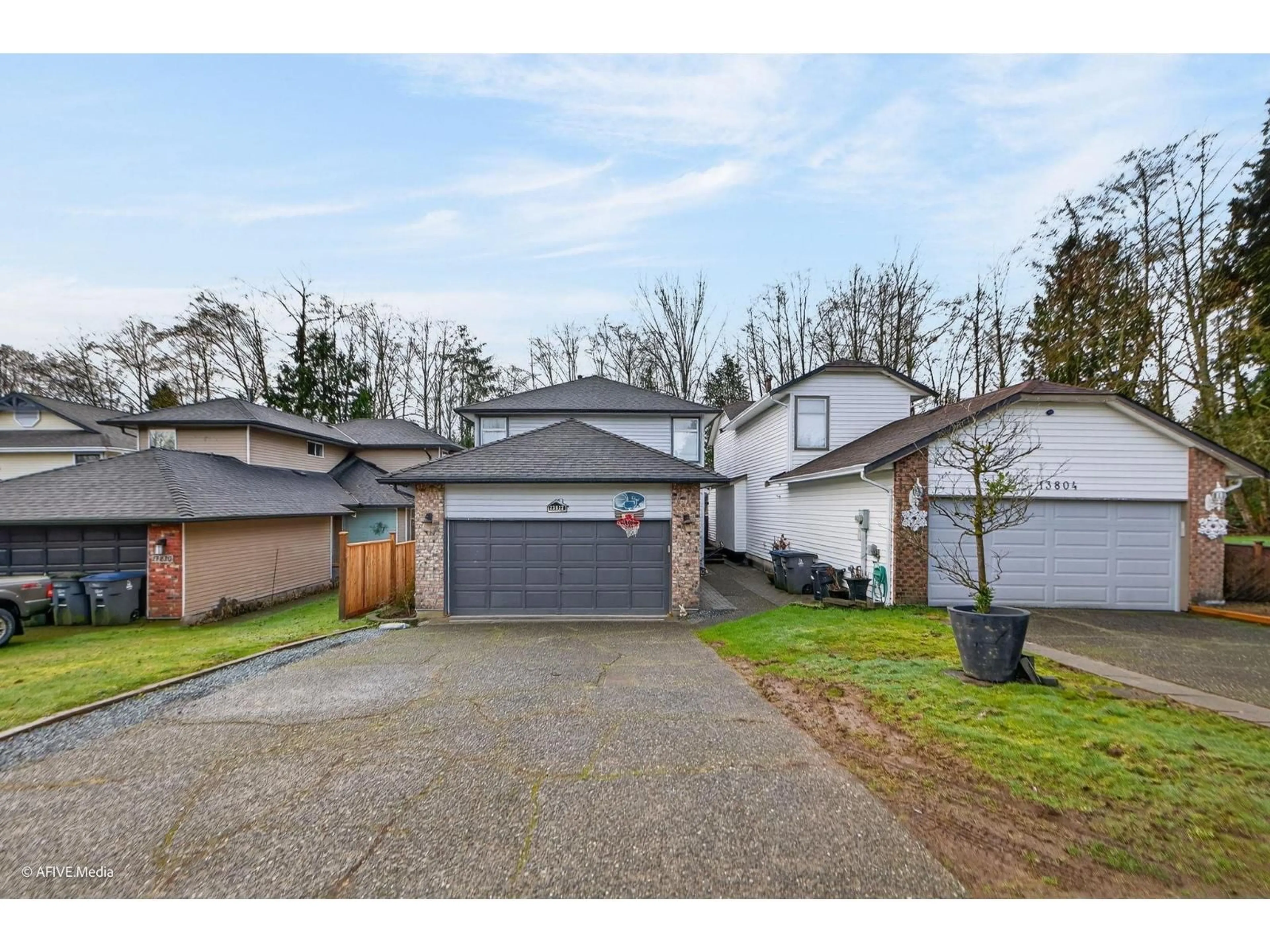 A pic from outside/outdoor area/front of a property/back of a property/a pic from drone, street for 13812 65A AVENUE, Surrey British Columbia V3W9R8
