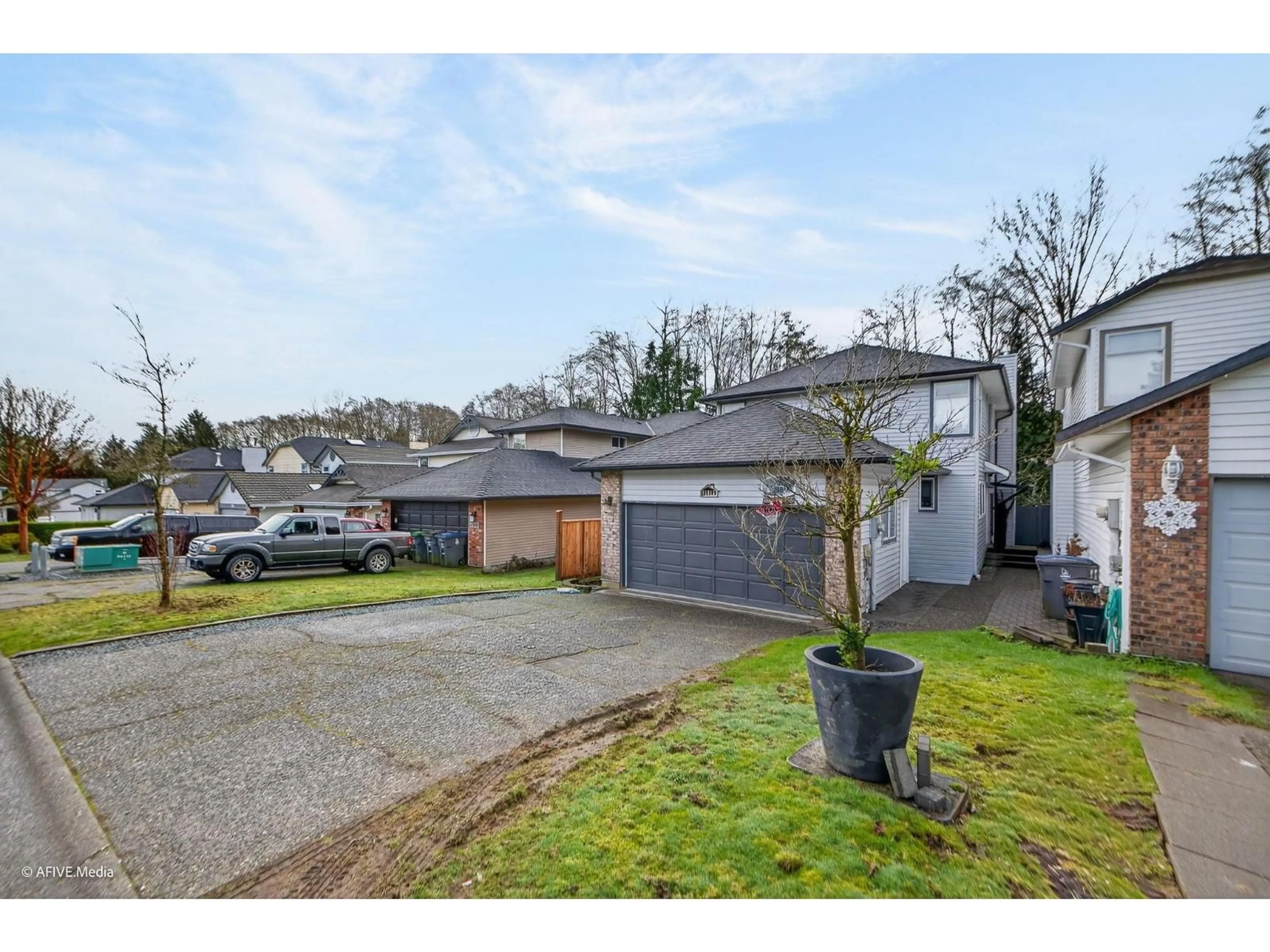 A pic from outside/outdoor area/front of a property/back of a property/a pic from drone, street for 13812 65A AVENUE, Surrey British Columbia V3W9R8