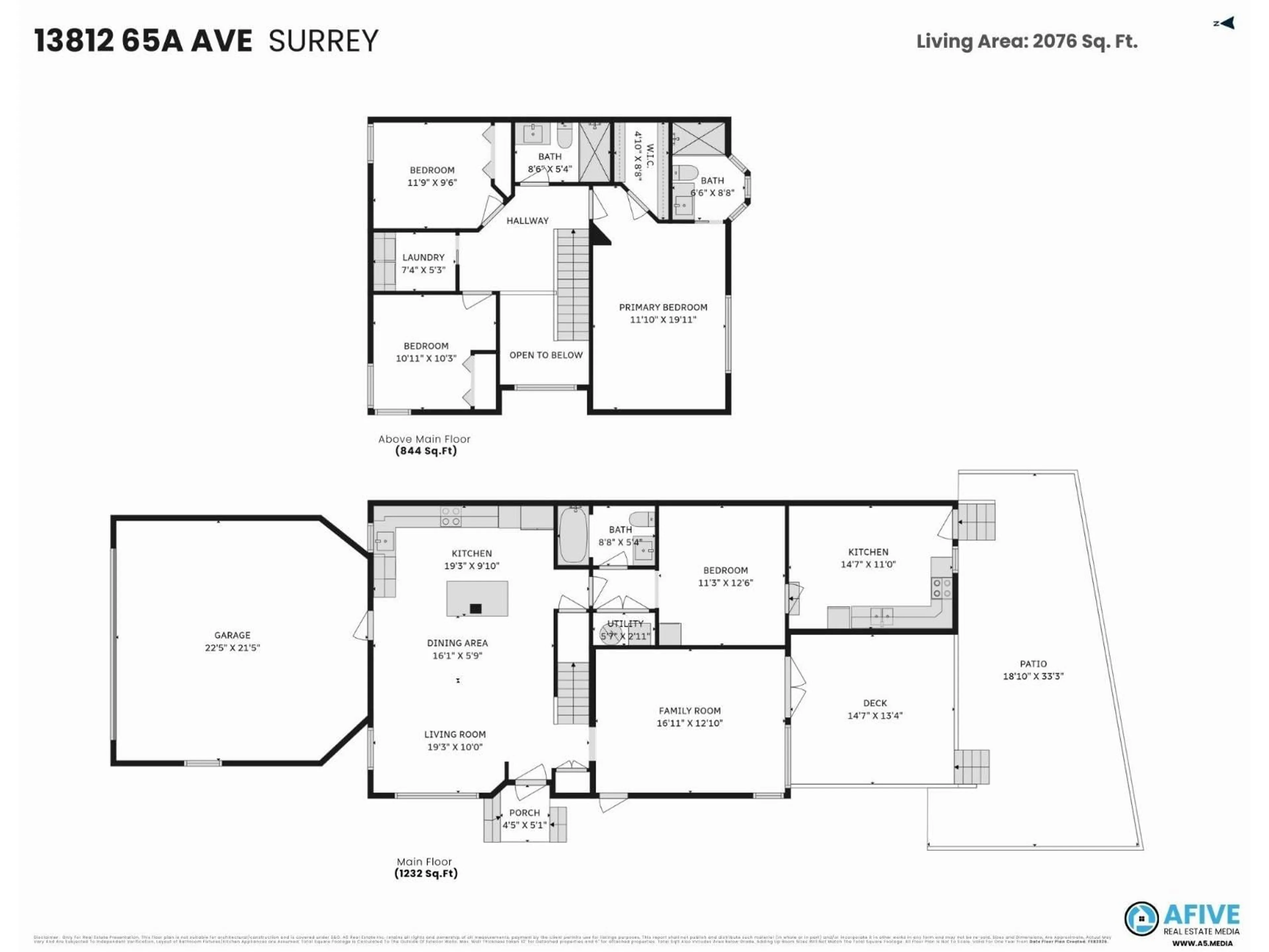 Floor plan for 13812 65A AVENUE, Surrey British Columbia V3W9R8
