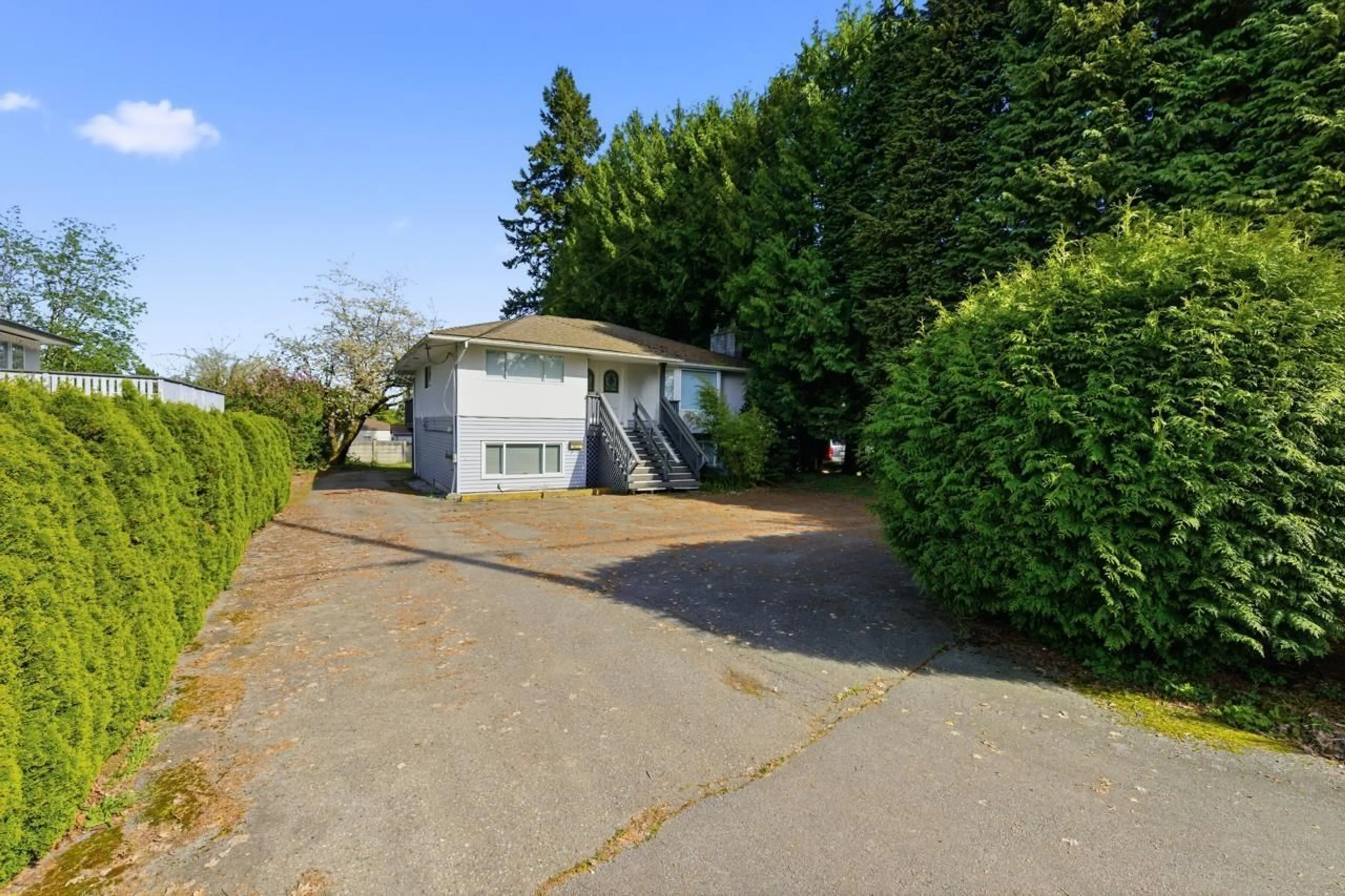 A pic from outside/outdoor area/front of a property/back of a property/a pic from drone, street for 2336 156 STREET, Surrey British Columbia V4A4V4