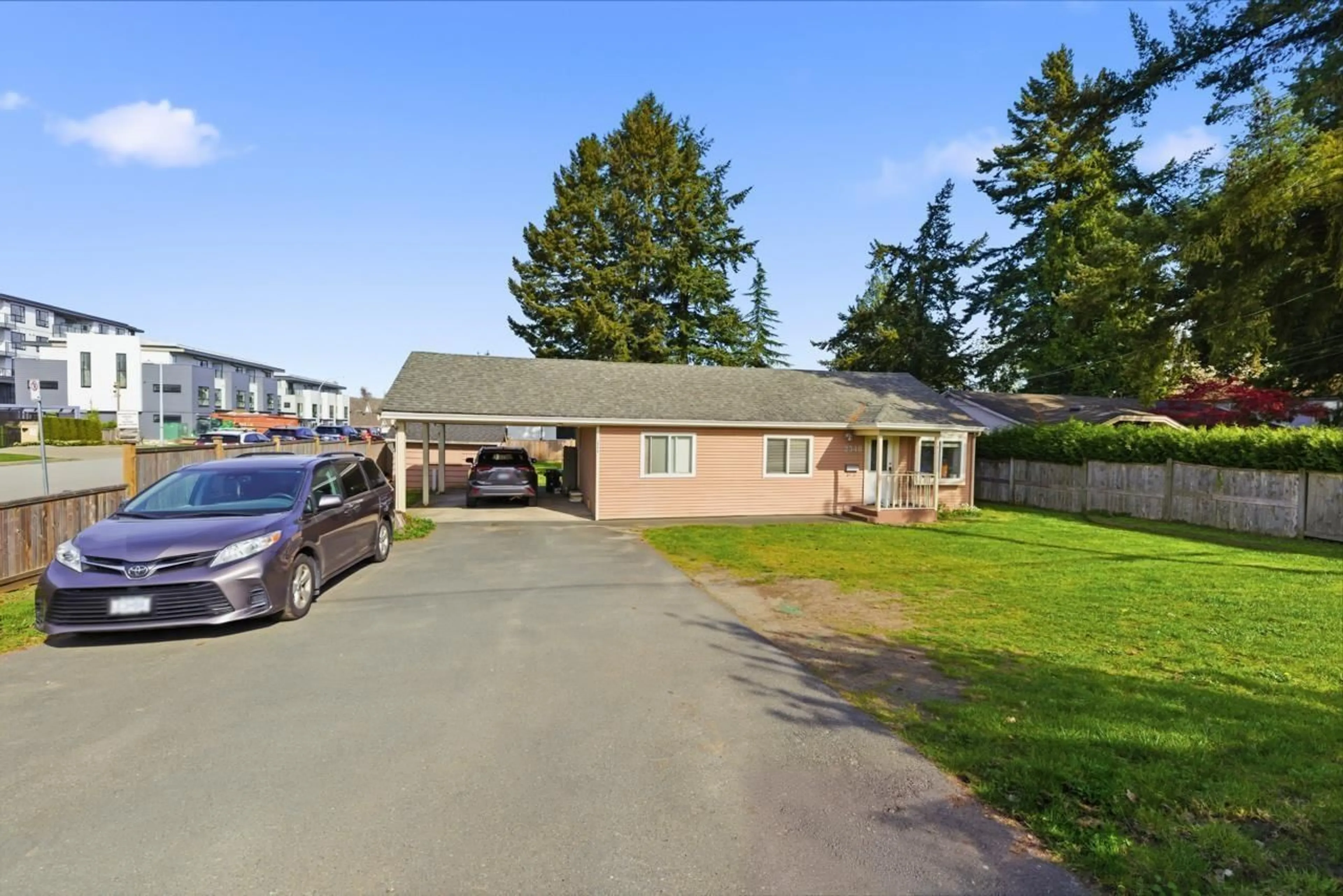 A pic from outside/outdoor area/front of a property/back of a property/a pic from drone, street for 2336 156 STREET, Surrey British Columbia V4A4V4