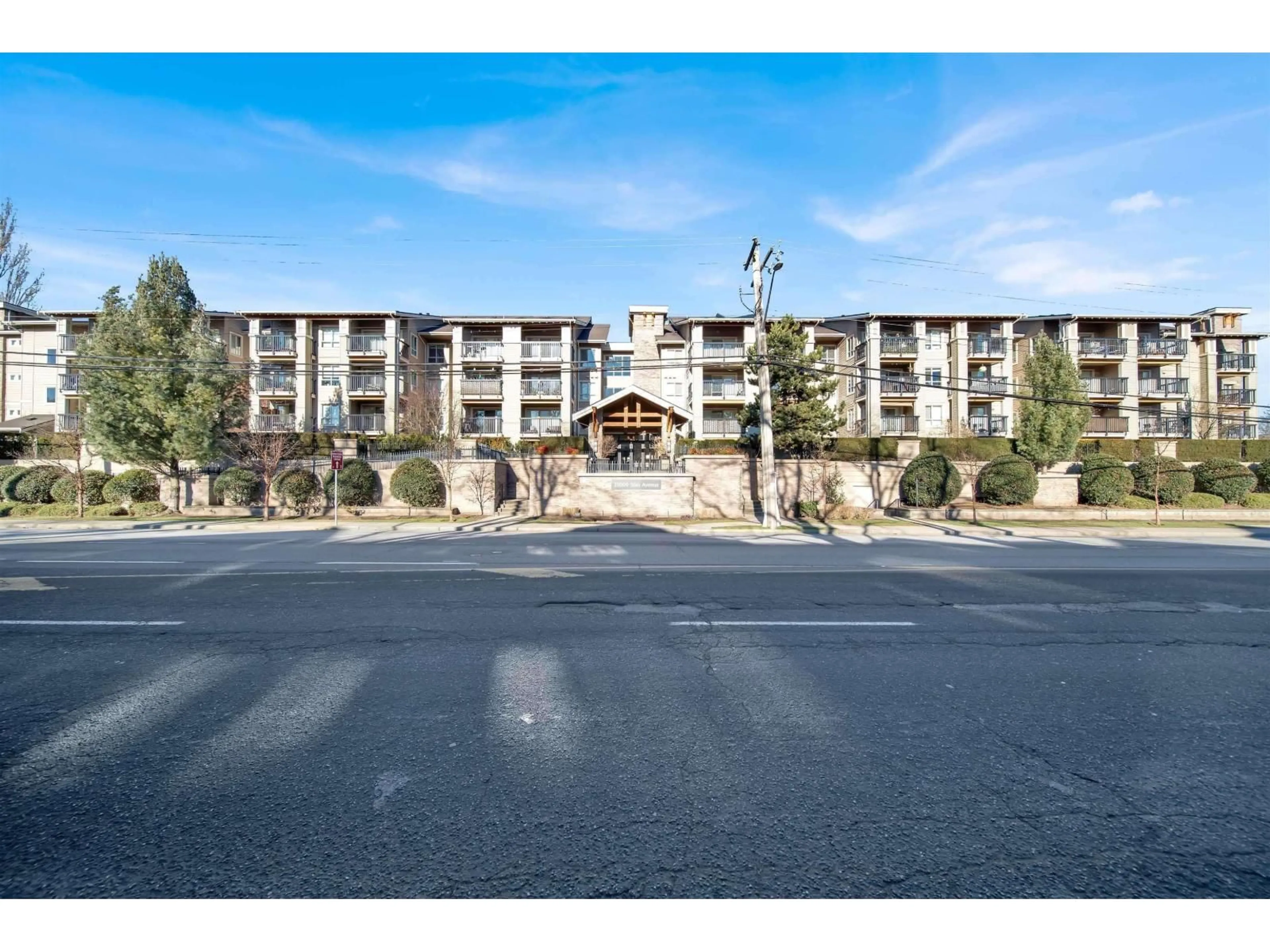 A pic from outside/outdoor area/front of a property/back of a property/a pic from drone, mountain view for 324 - 21009 56 AVENUE, Langley British Columbia V3A0C9