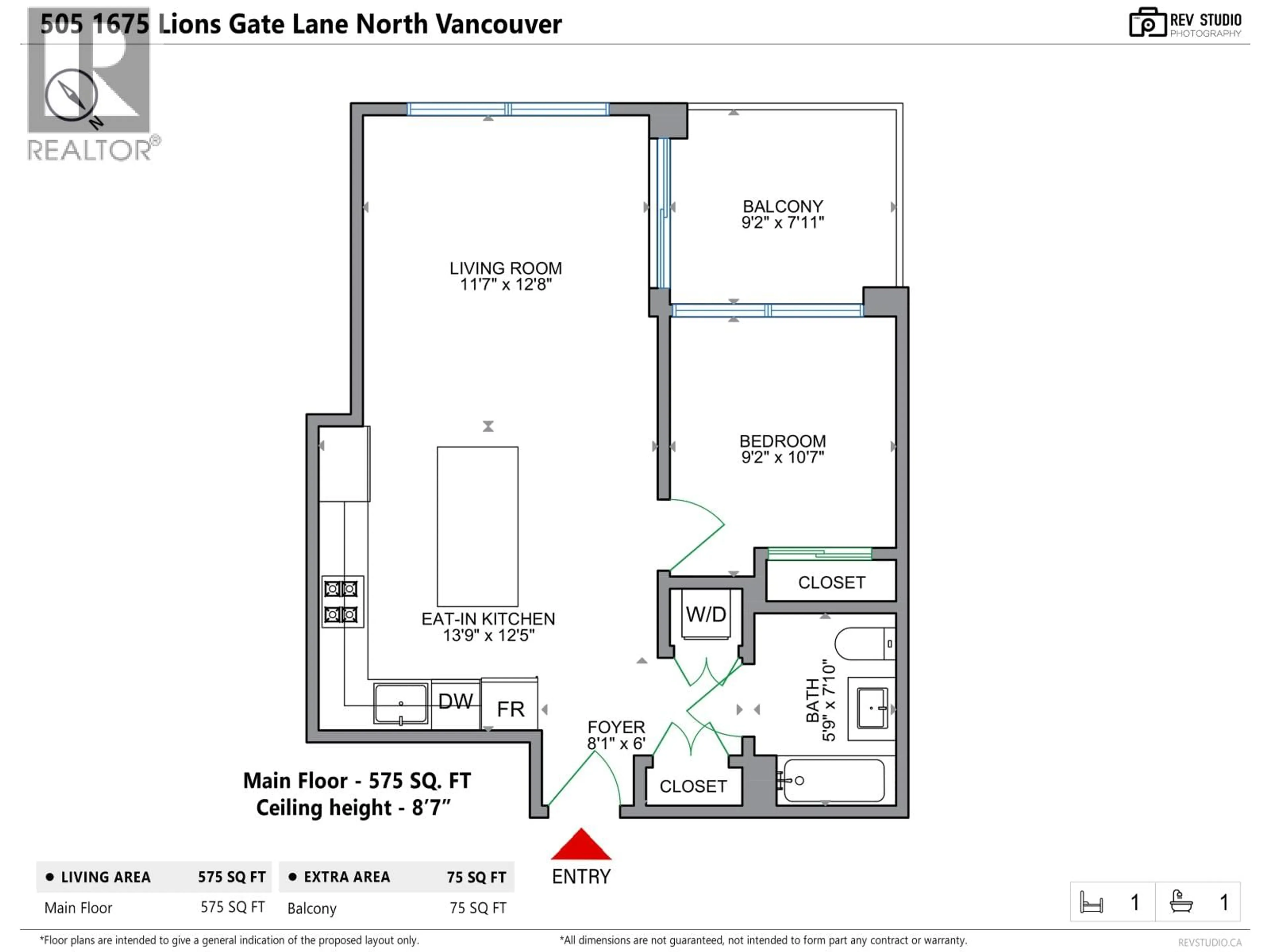 Floor plan for 505 - 1675 LIONS GATE LANE, North Vancouver British Columbia V7P3B4