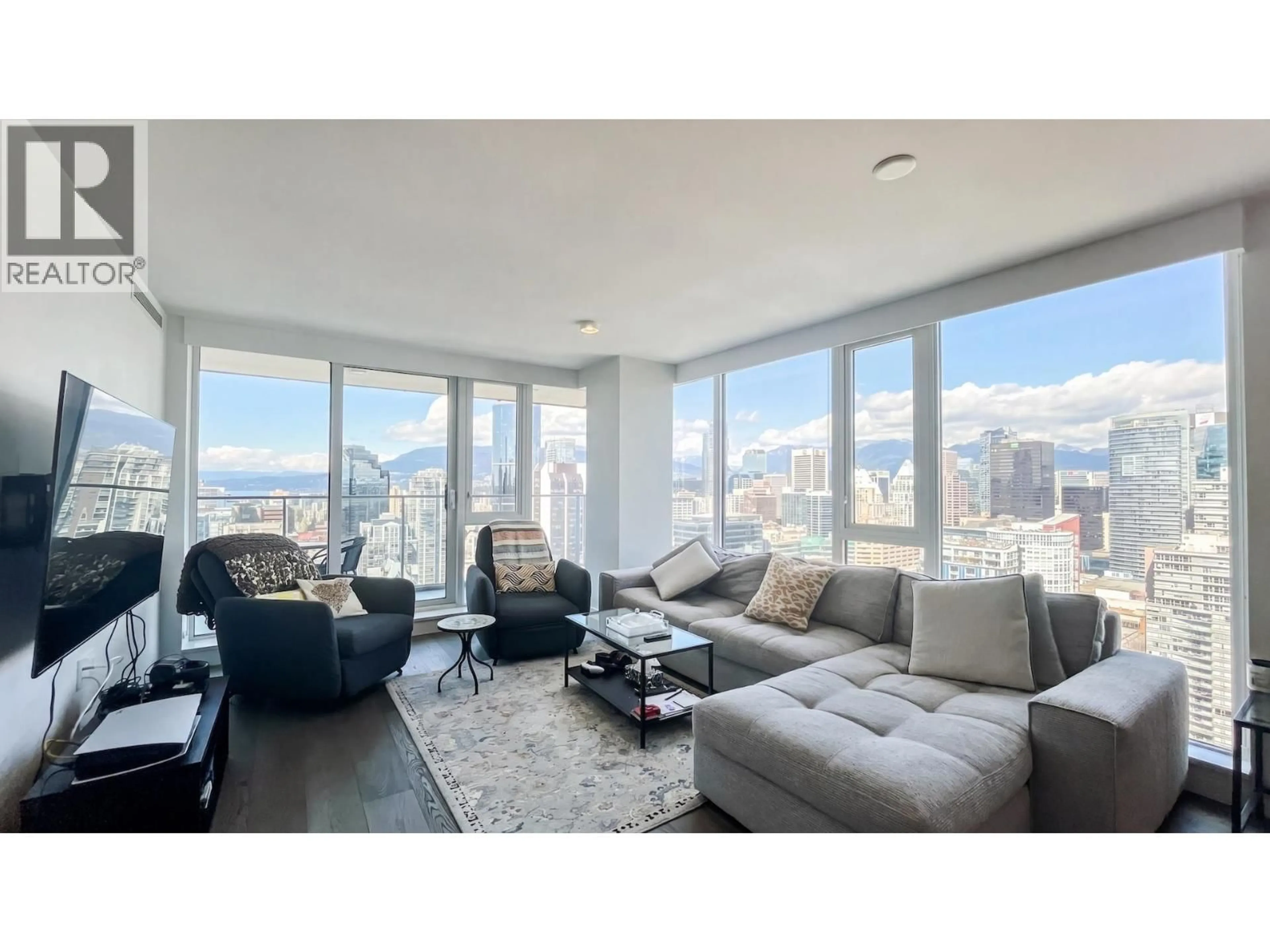 Living room with furniture, unknown for 3202 - 1111 RICHARDS STREET, Vancouver British Columbia V6B0S3