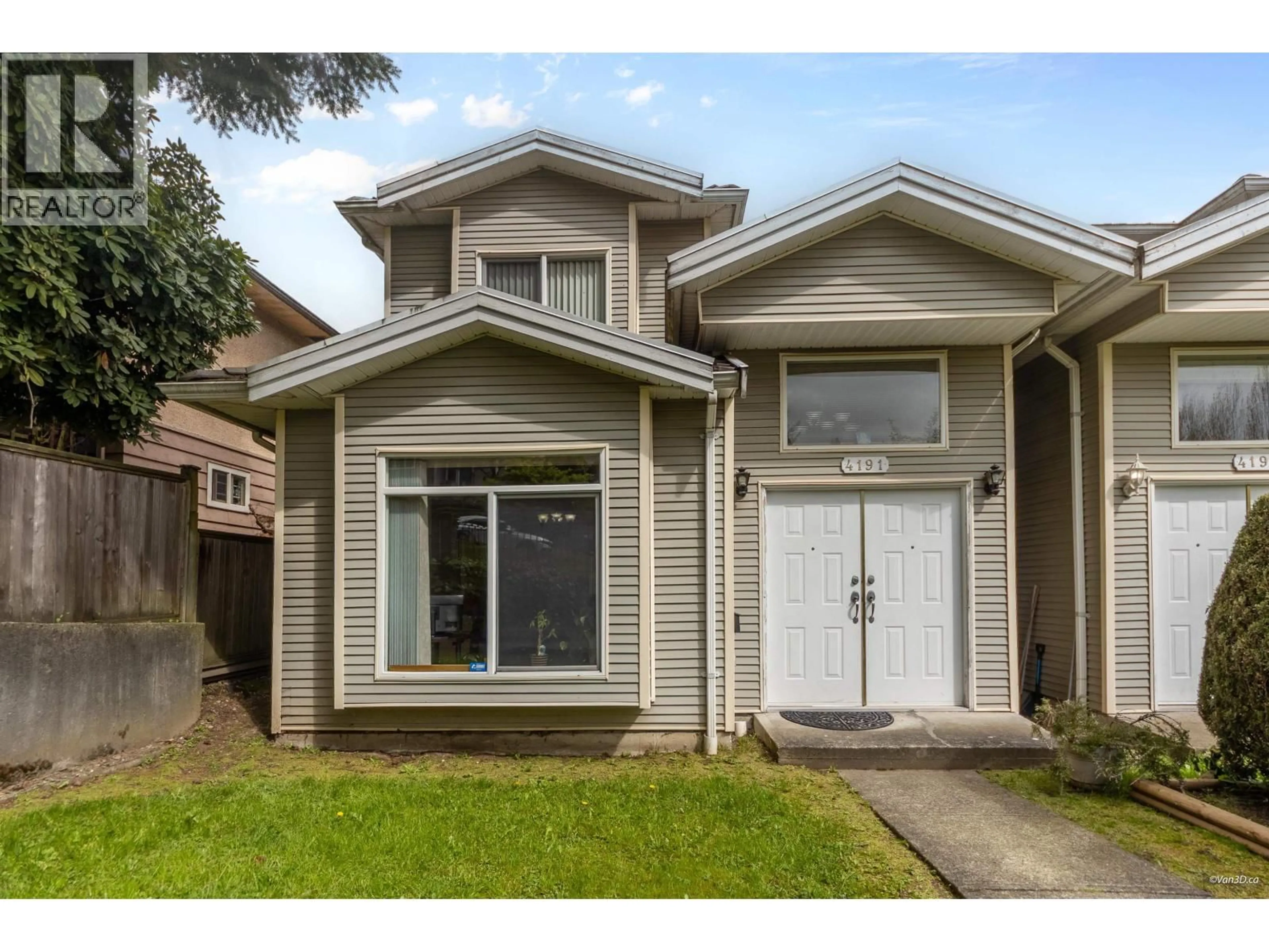 Home with vinyl exterior material, street for 4191 DOMINION STREET, Burnaby British Columbia V5G1C5