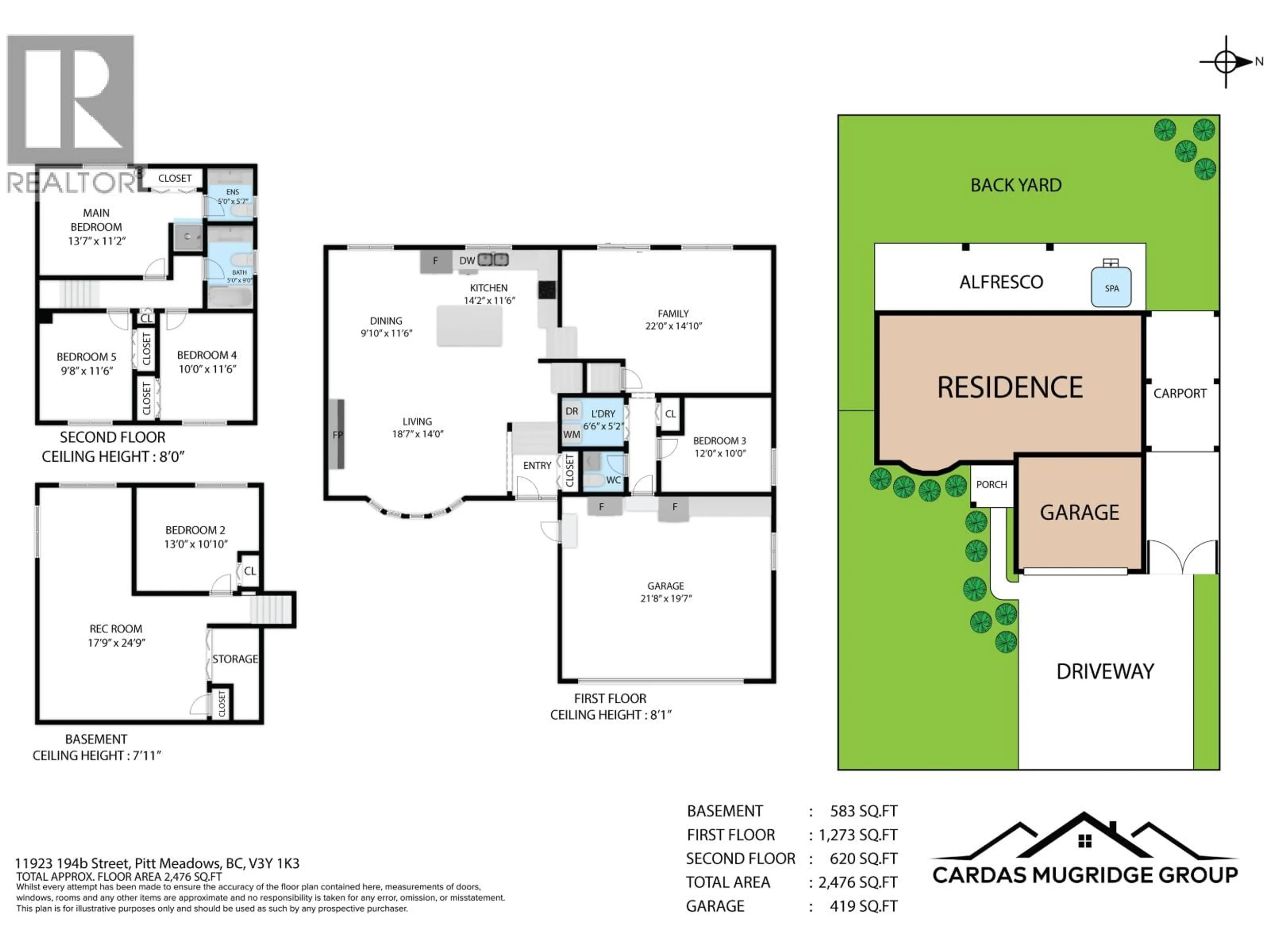 Floor plan for 11923 194B STREET, Pitt Meadows British Columbia V3Y1K3